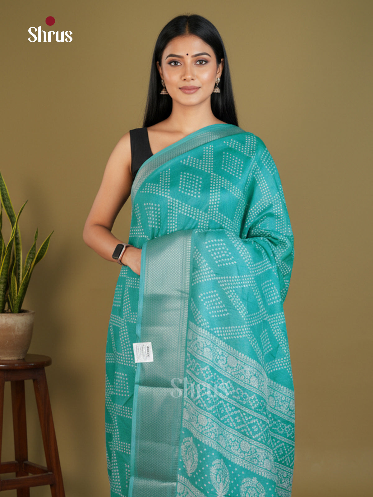 Semi Crepe Saree - EBS16672 - Shop on Shrus.com