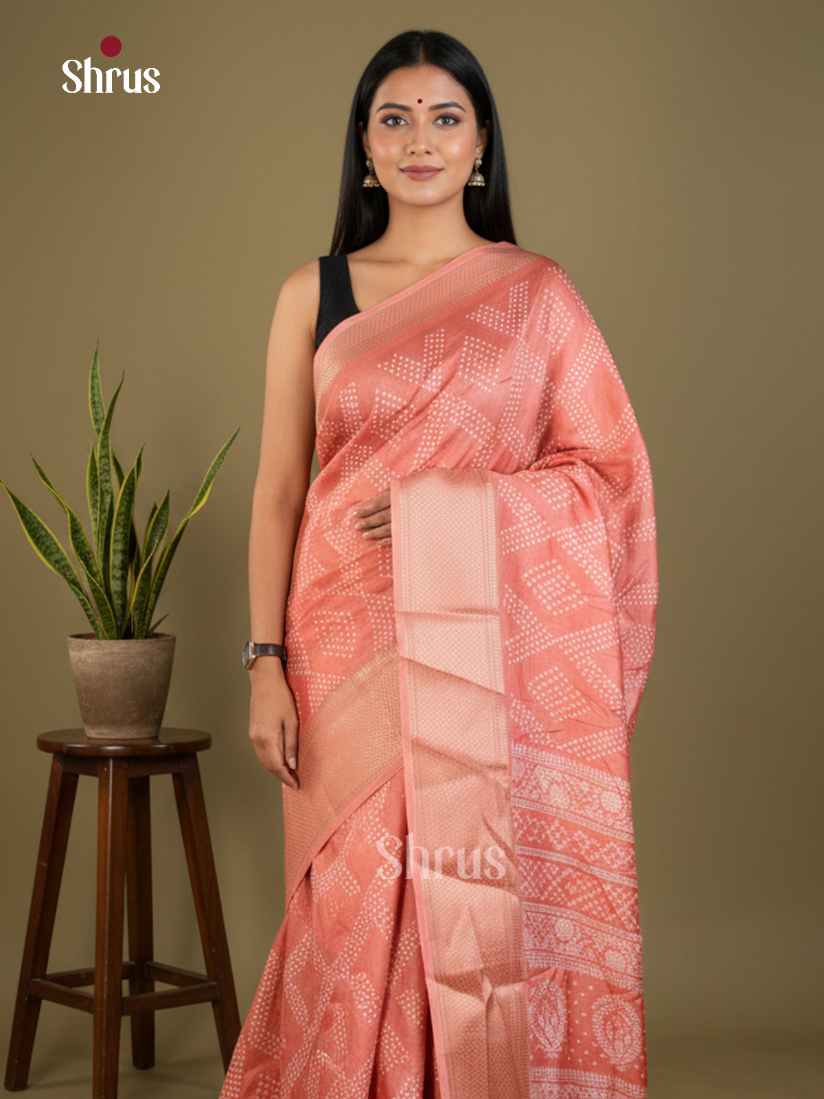 Semi Crepe Saree - EBS16673 - Shop on Shrus.com