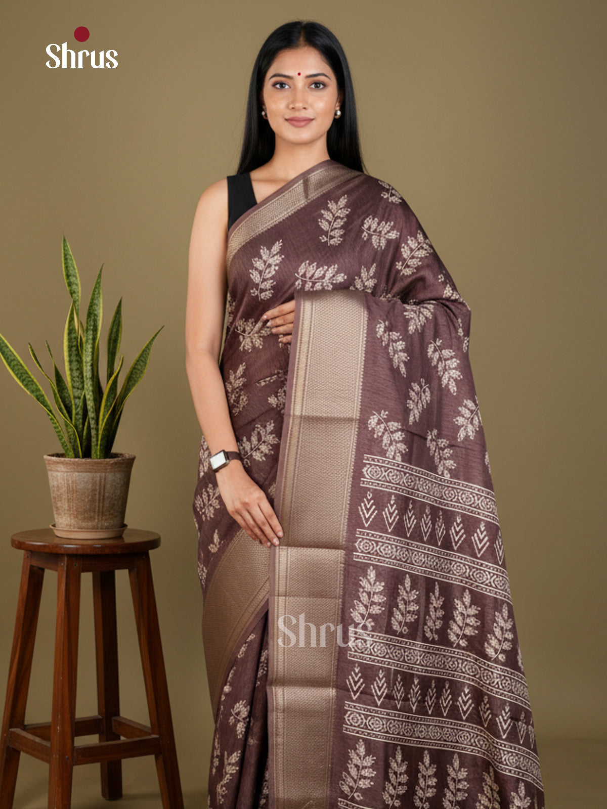 EBS16675 - Semi Crepe Saree - Shop on Shrus.com