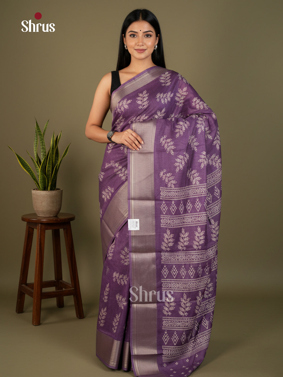 EBS16679 - Semi Crepe Saree - Shop on Shrus.com