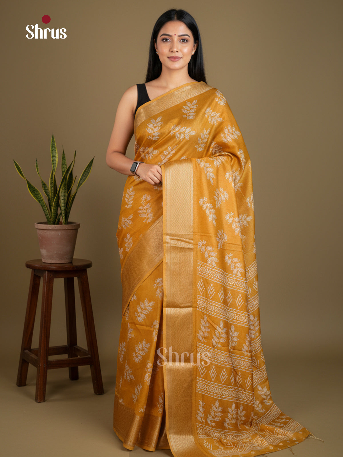 Semi Crepe Saree - EBS16681 - Shop on Shrus.com