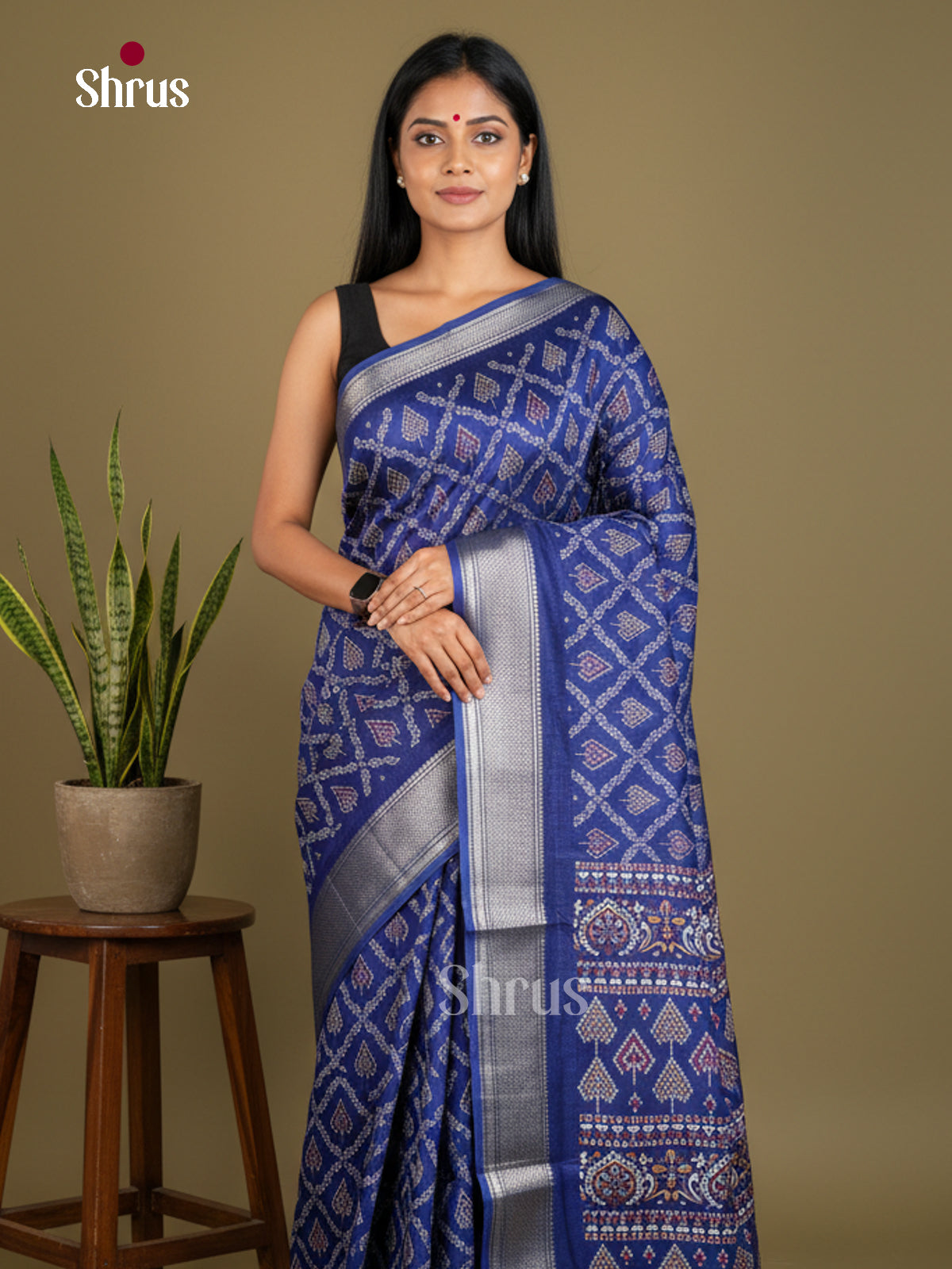 Semi Crepe Saree - EBS16684 - Shop on Shrus.com
