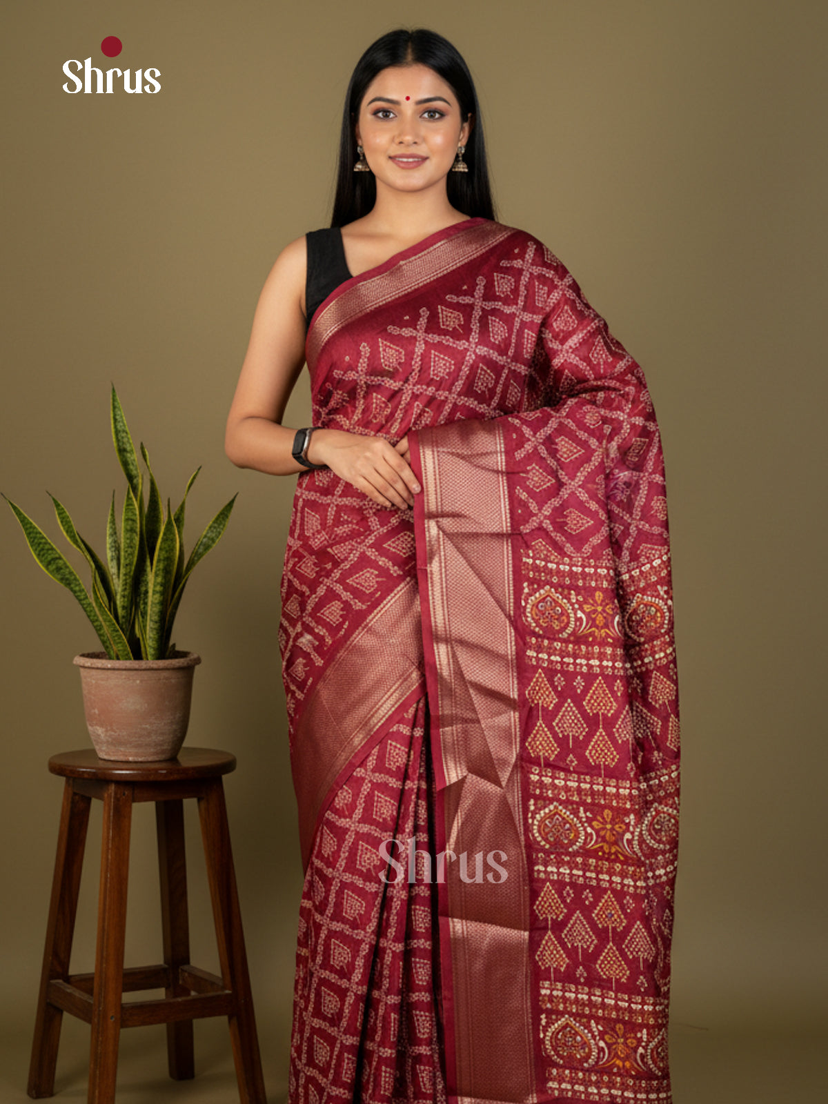 EBS16685 - Semi Crepe Saree - Shop on Shrus.com