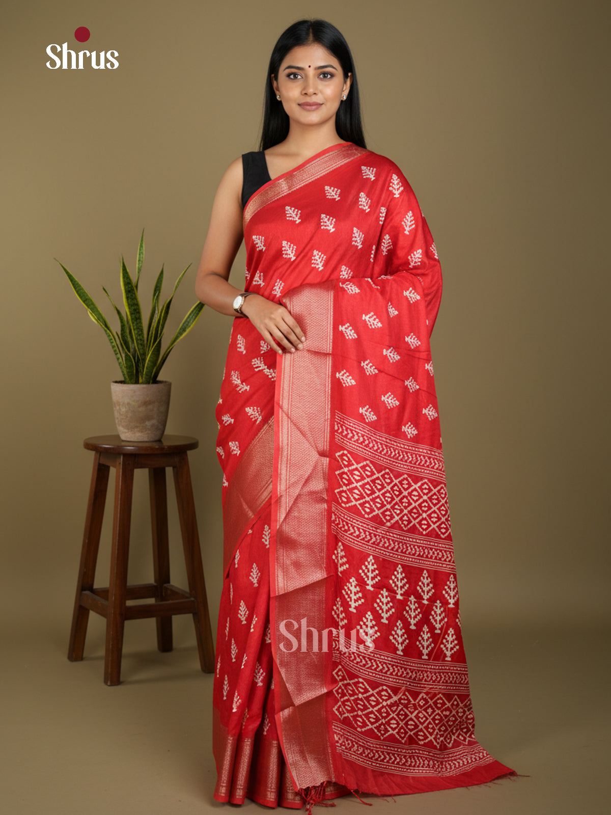 EBS16691 - Semi Crepe Saree - Shop on Shrus.com