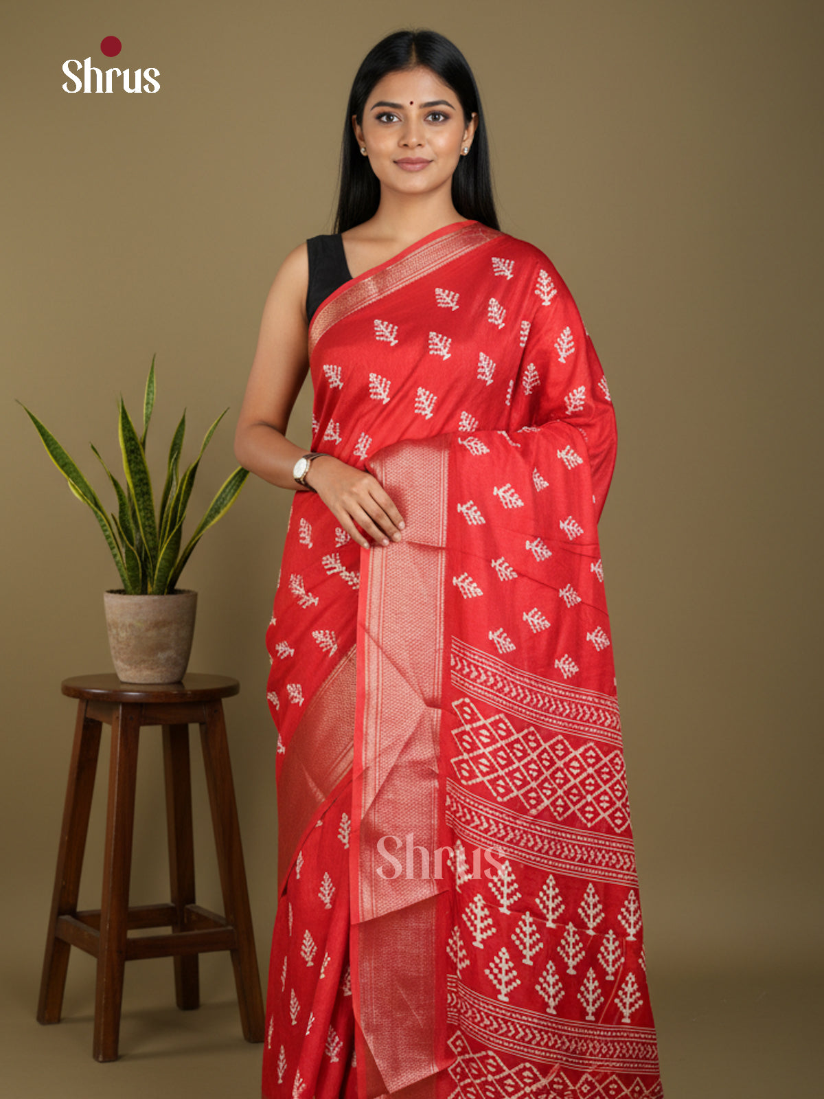 EBS16691 - Semi Crepe Saree - Shop on Shrus.com