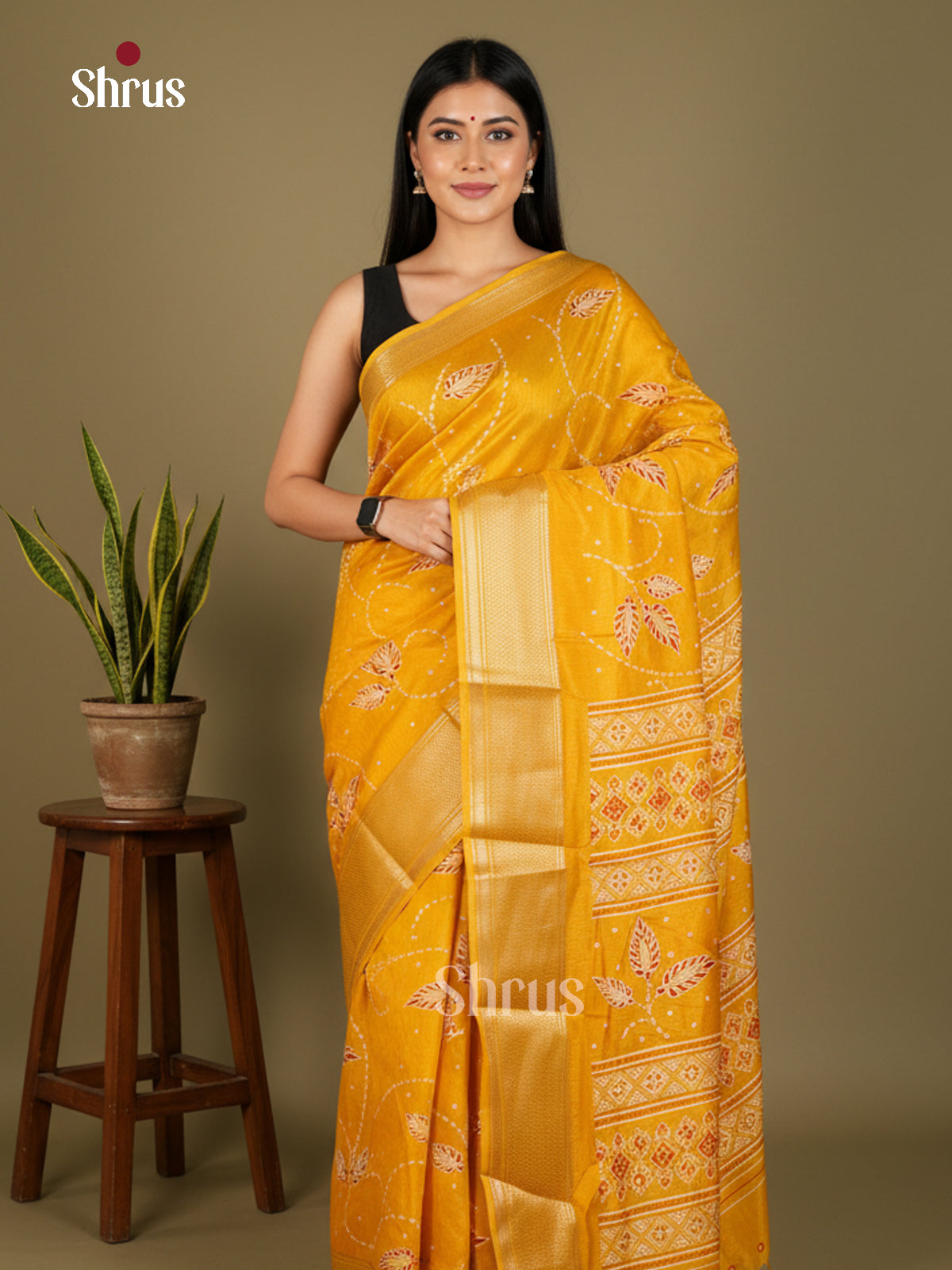 EBS16698 - Semi Crepe Saree - Shop on Shrus.com