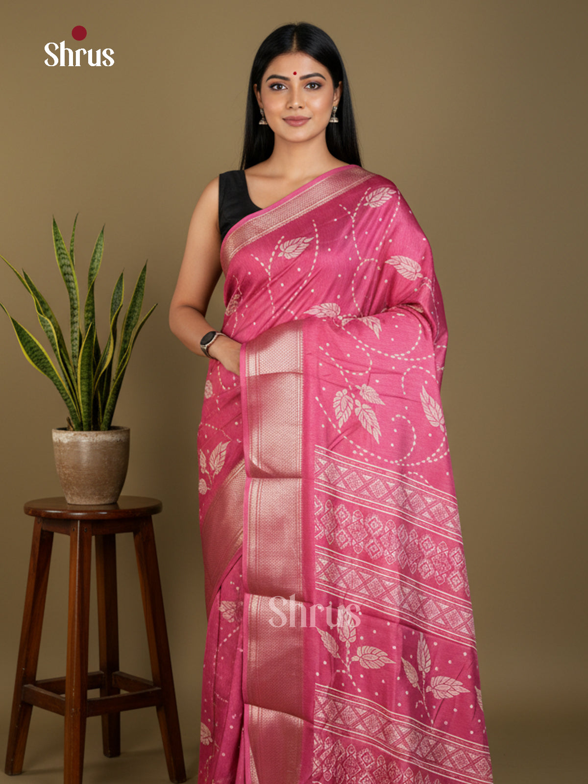 EBS16700 - Semi Crepe Saree - Shop on Shrus.com