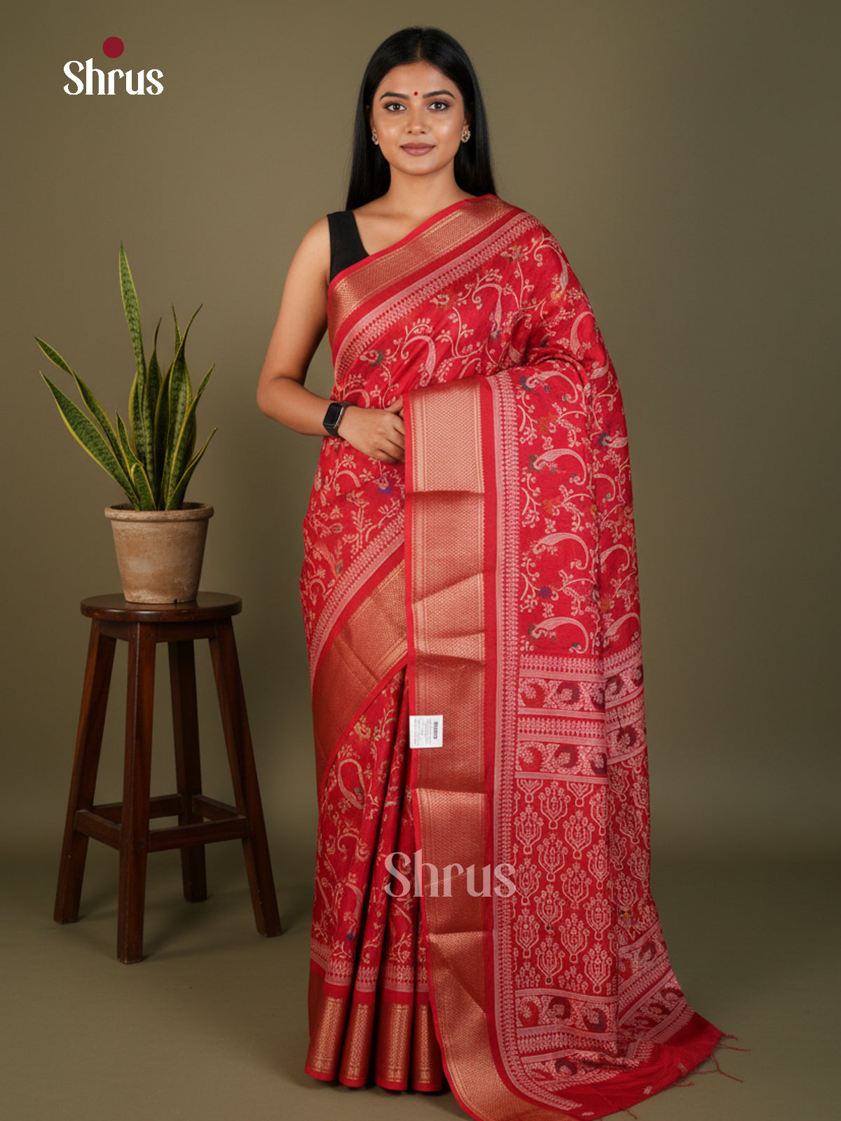EBS16702 - Semi Crepe Saree - Shop on Shrus.com