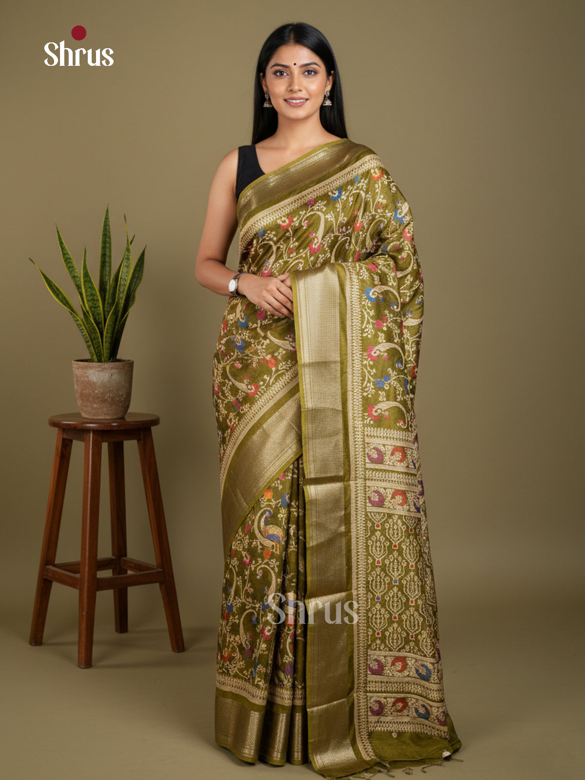 EBS16704 - Semi Crepe Saree - Shop on Shrus.com