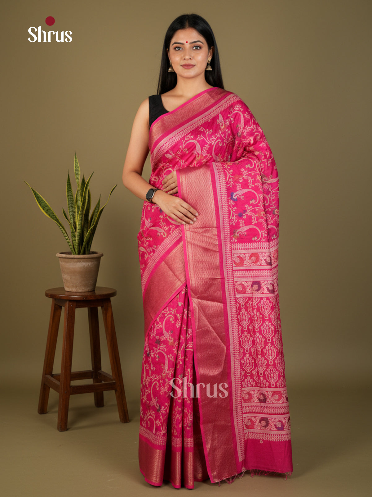 EBS16705 - Semi Crepe Saree - Shop on Shrus.com