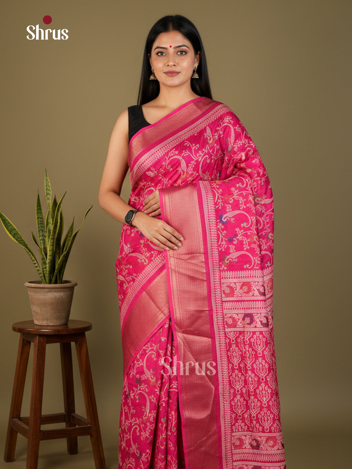 EBS16705 - Semi Crepe Saree - Shop on Shrus.com