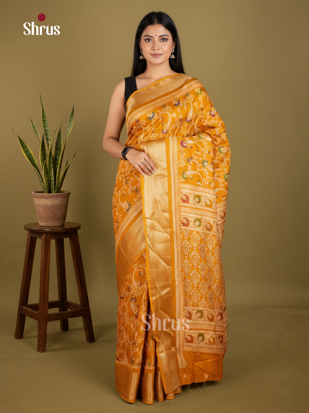 EBS16707 - Semi Crepe Saree - Shop on Shrus.com