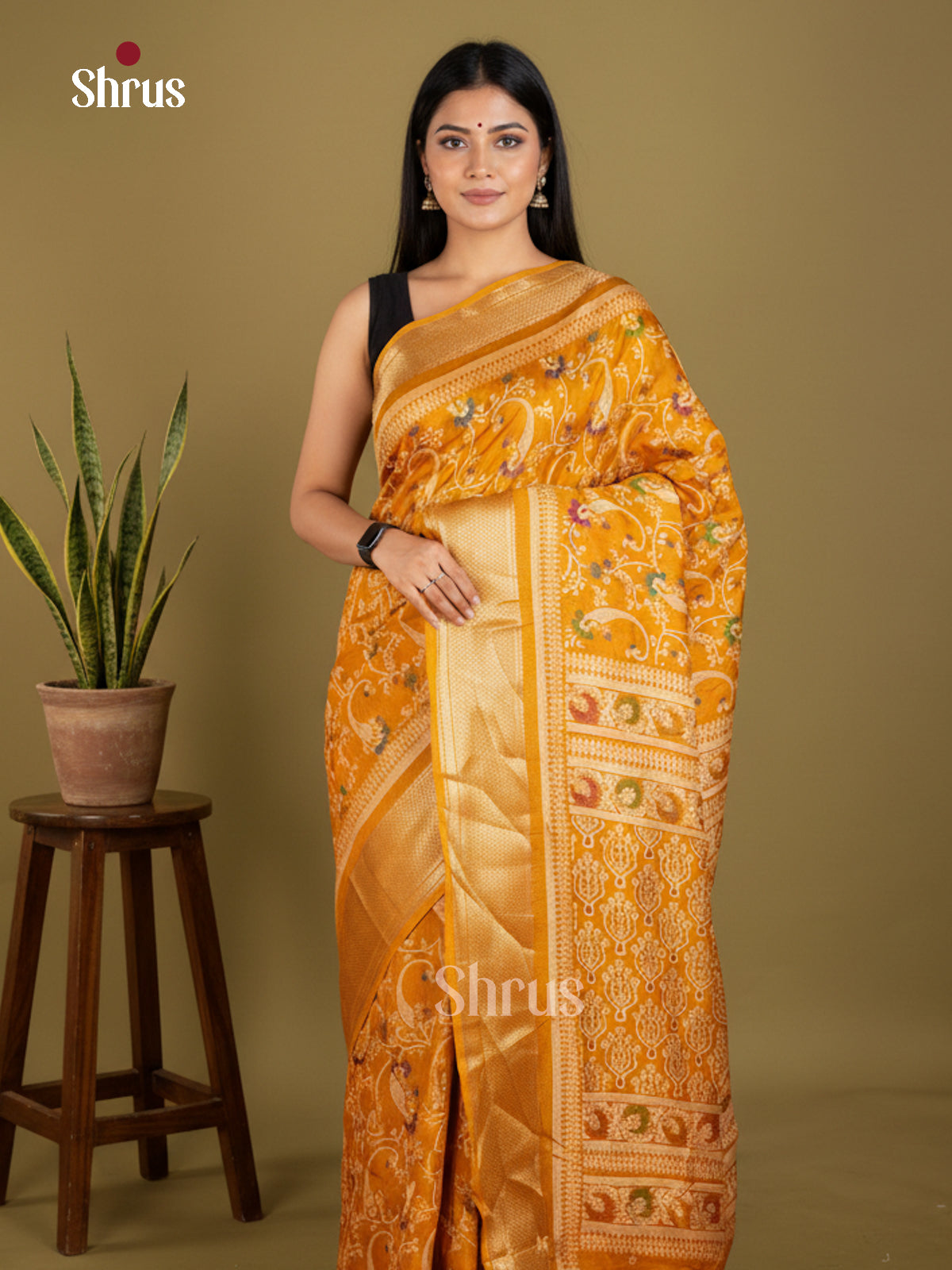 EBS16707 - Semi Crepe Saree - Shop on Shrus.com