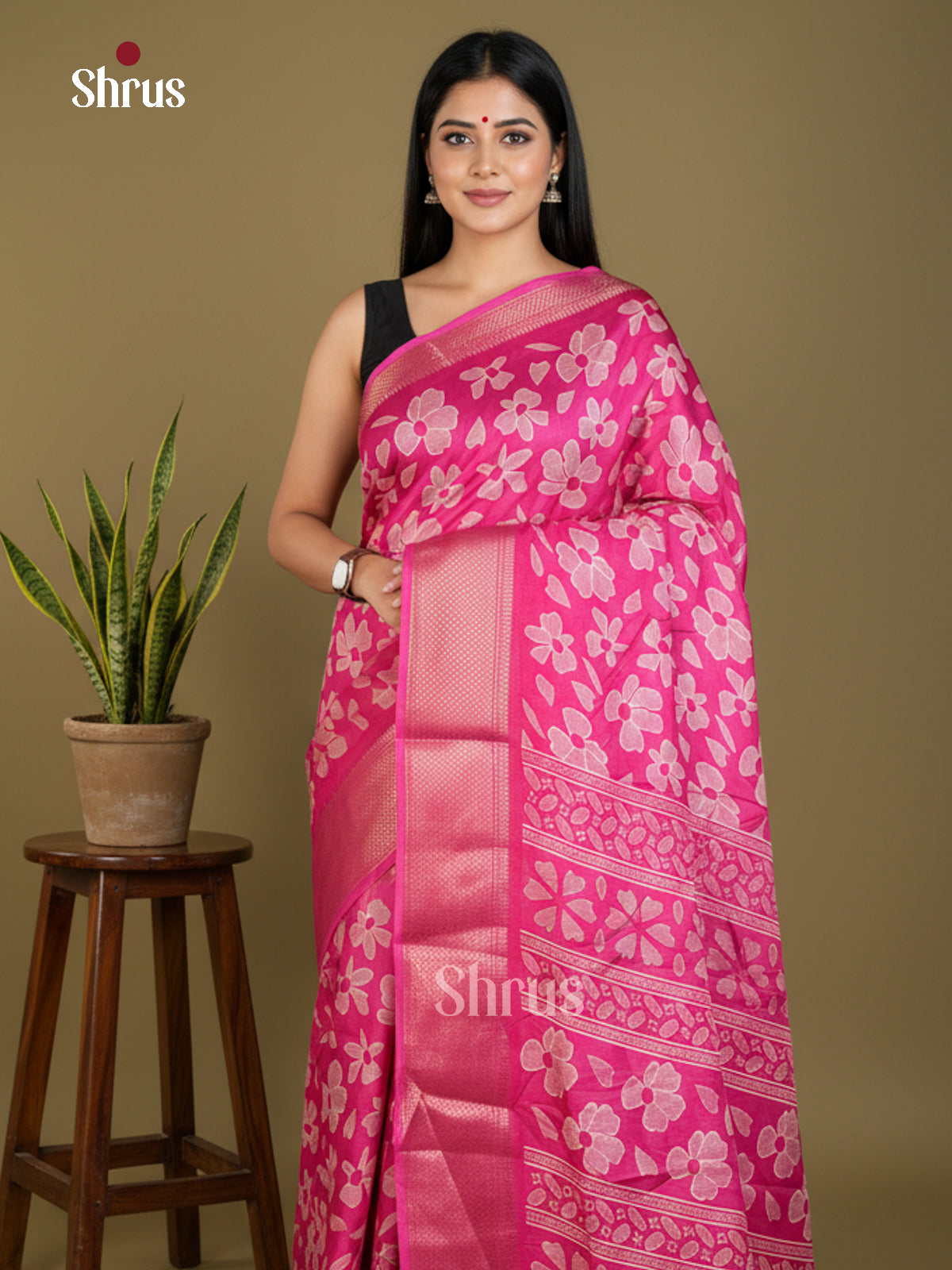 EBS16711 - Semi Crepe Saree - Shop on Shrus.com