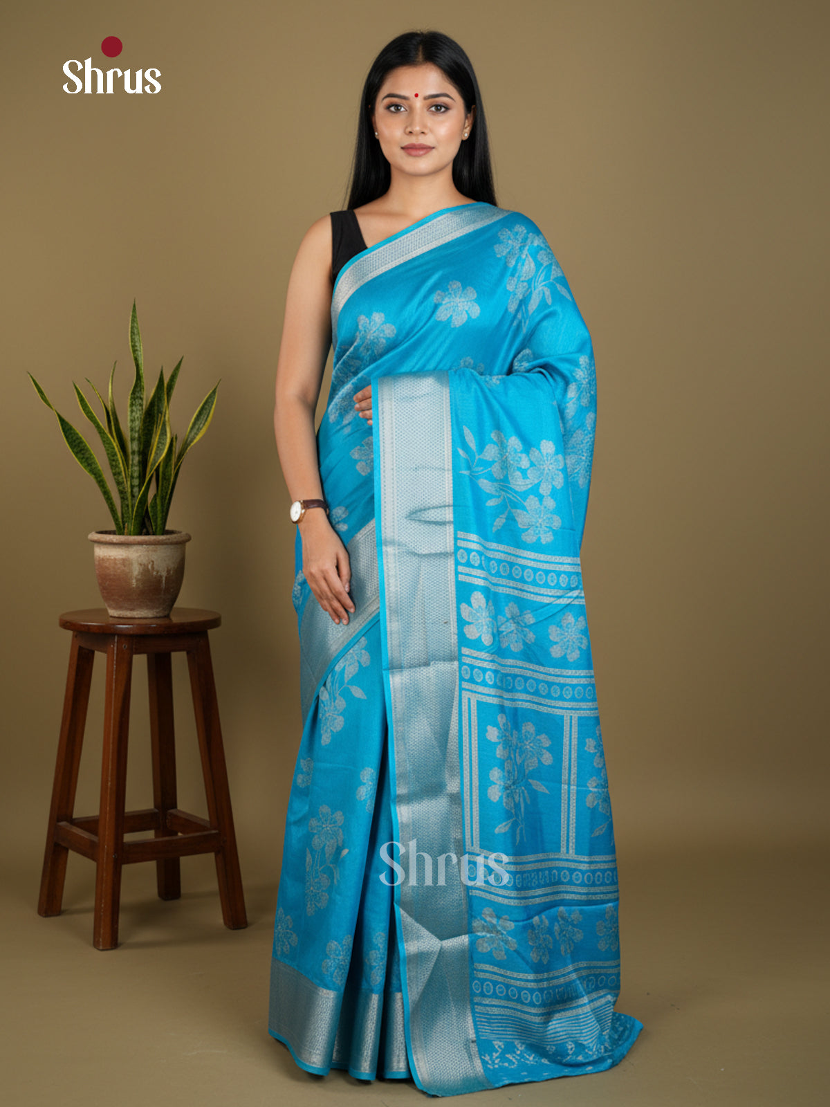 EBS16713 - Semi Crepe Saree - Shop on Shrus.com