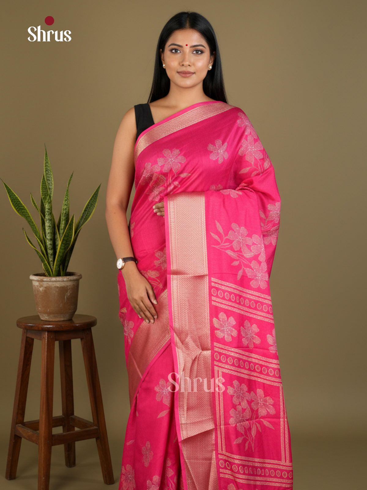 Semi Crepe Saree - EBS16714 - Shop on Shrus.com
