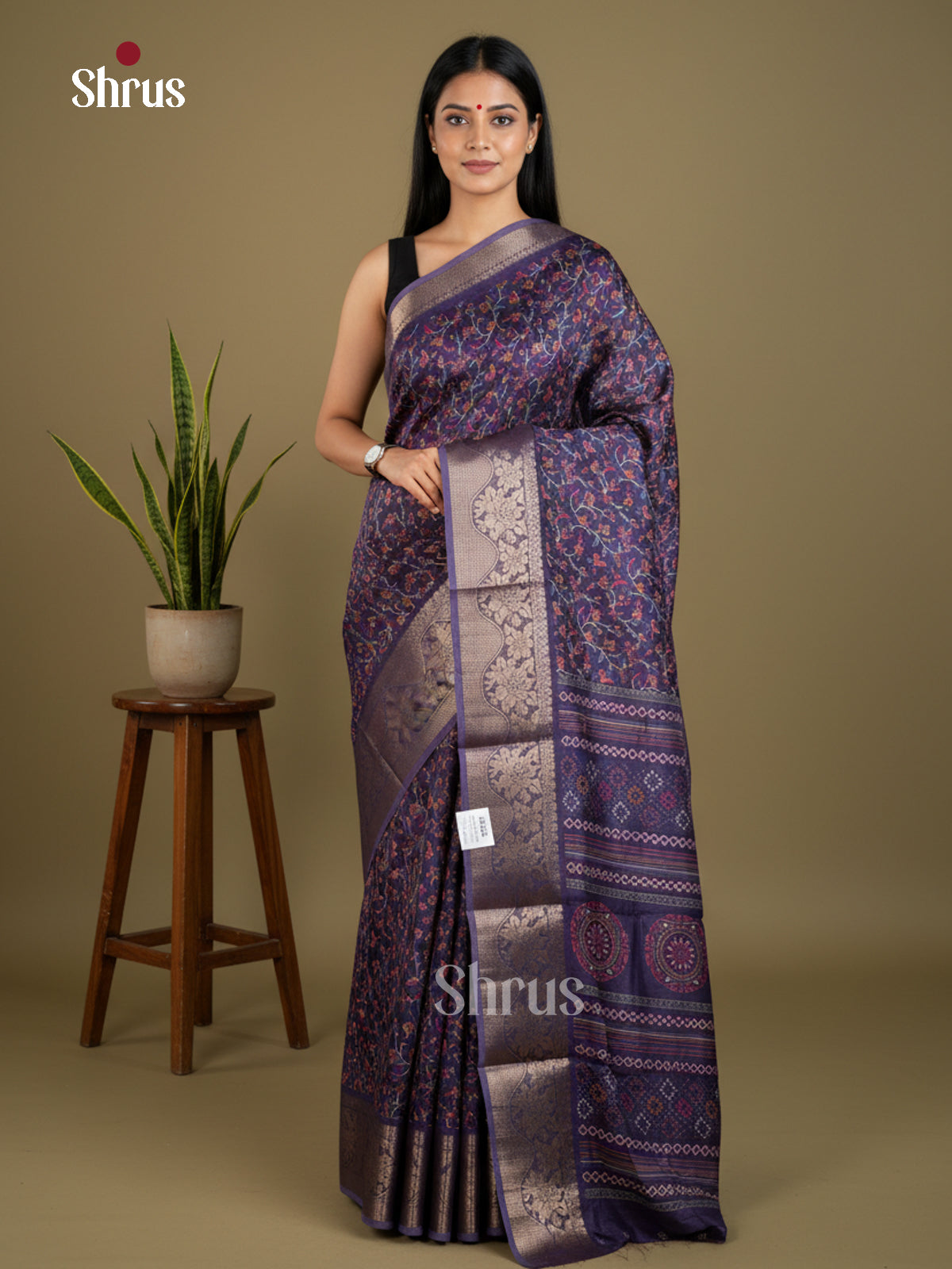 Semi Crepe Saree - EBS17034 - Shop on Shrus.com