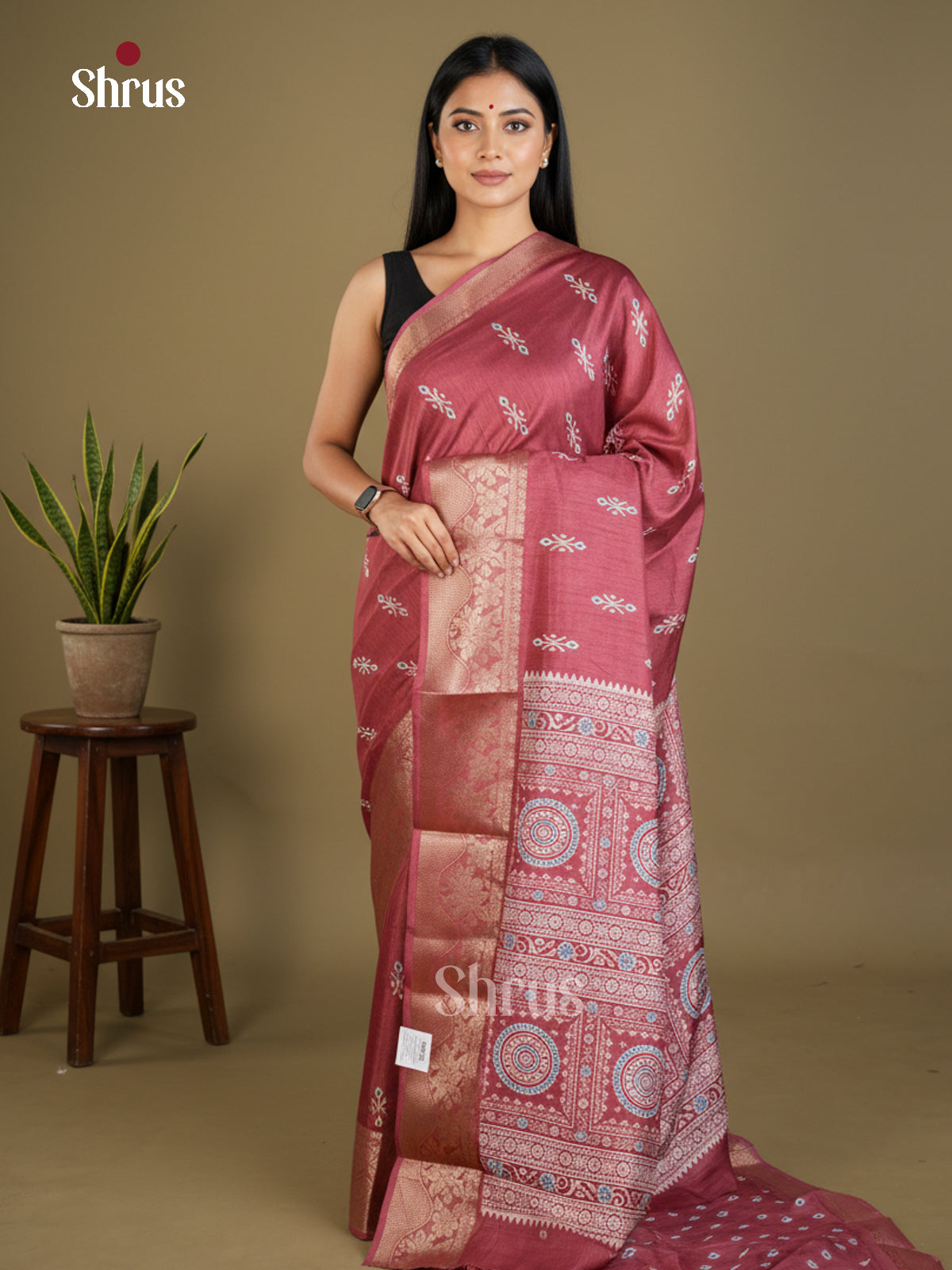 Semi Crepe Saree - EBS17039 - Shop on Shrus.com
