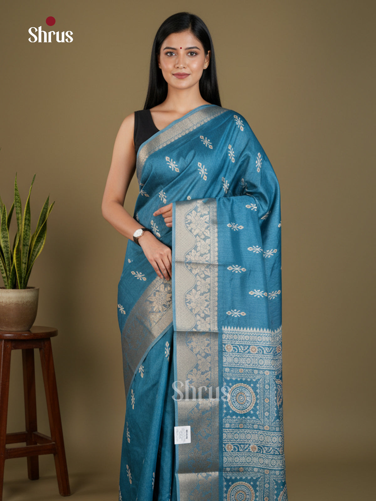 Semi Crepe Saree - EBS17040 - Shop on Shrus.com