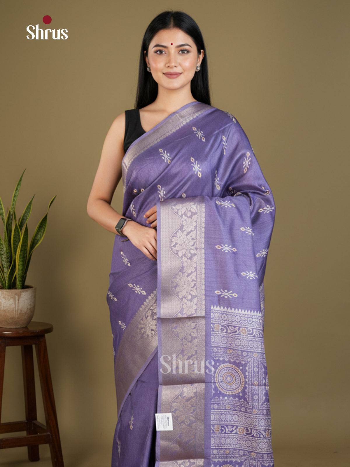 Semi Crepe Saree - EBS17041 - Shop on Shrus.com
