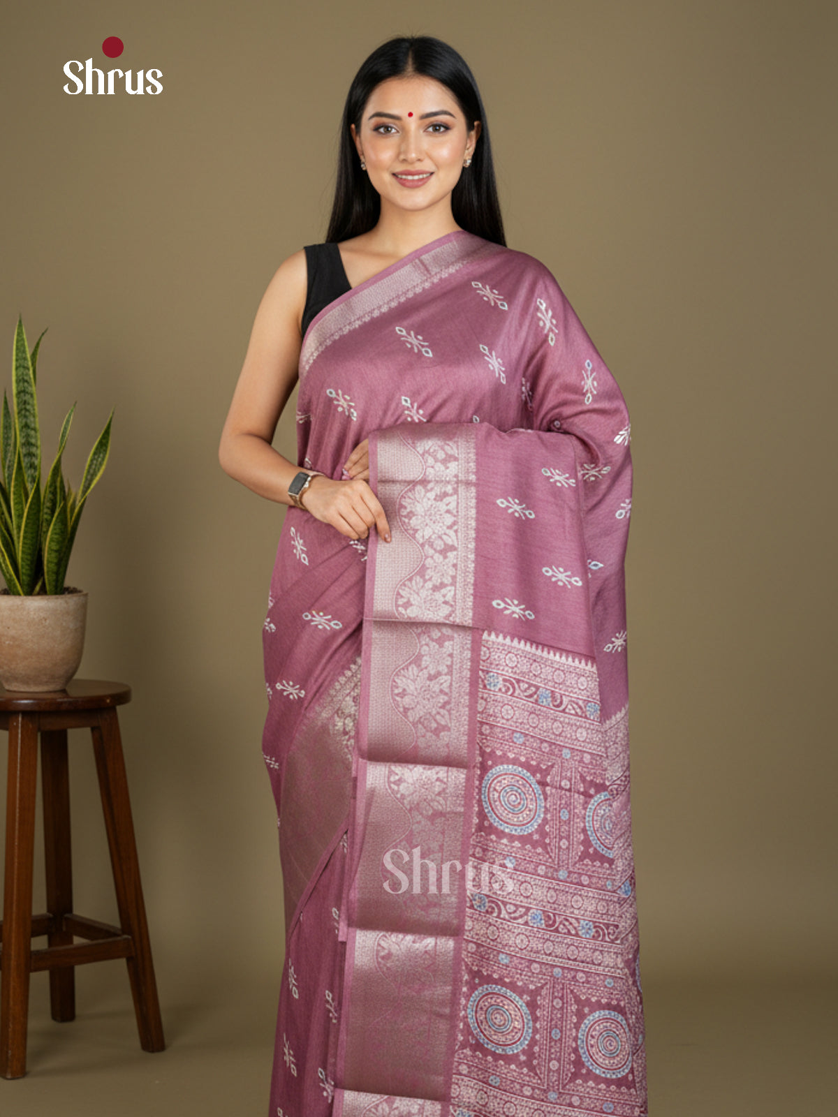 Semi Crepe Saree - EBS17043 - Shop on Shrus.com