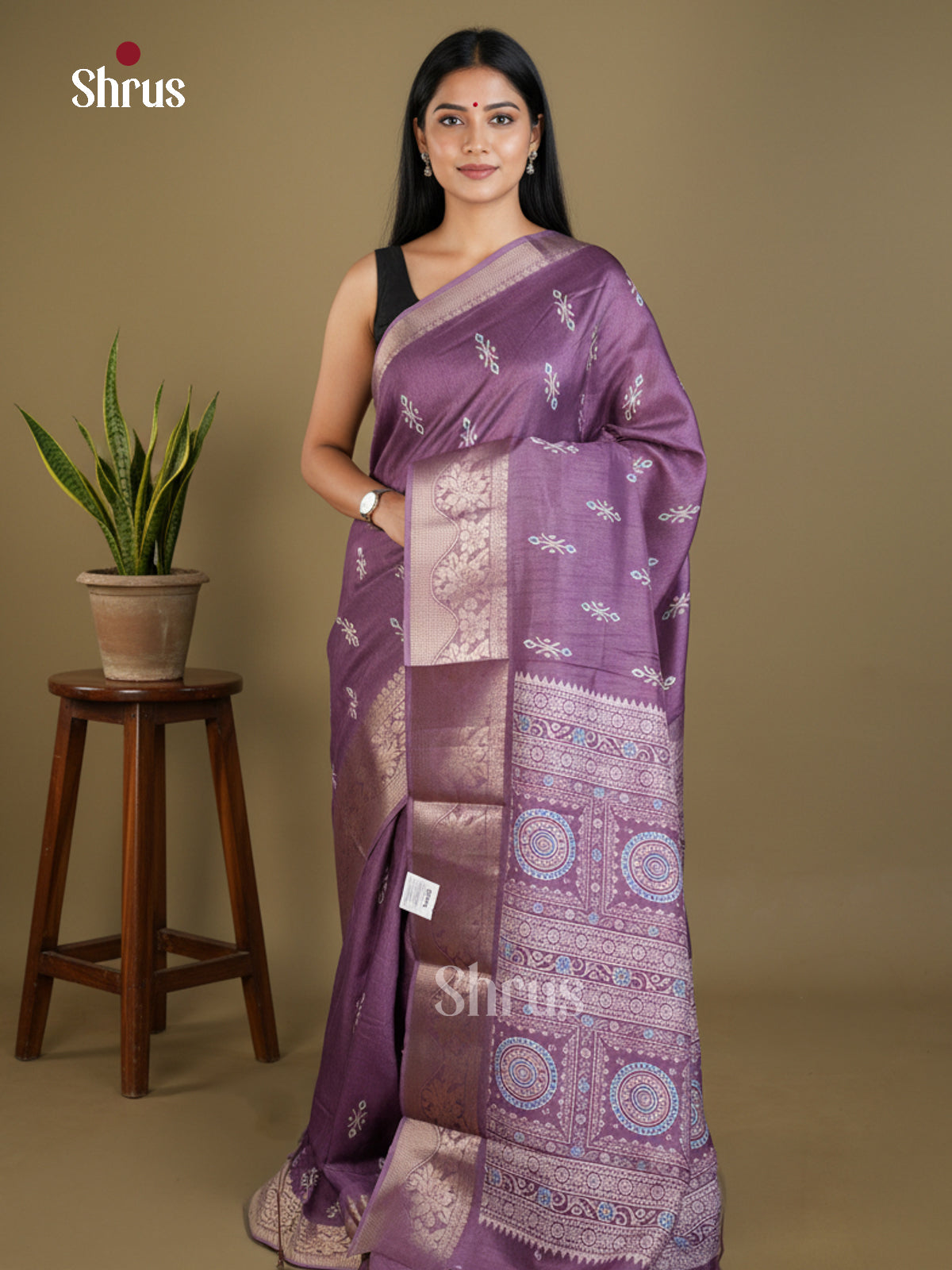 Semi Crepe Saree - EBS17046 - Shop on Shrus.com