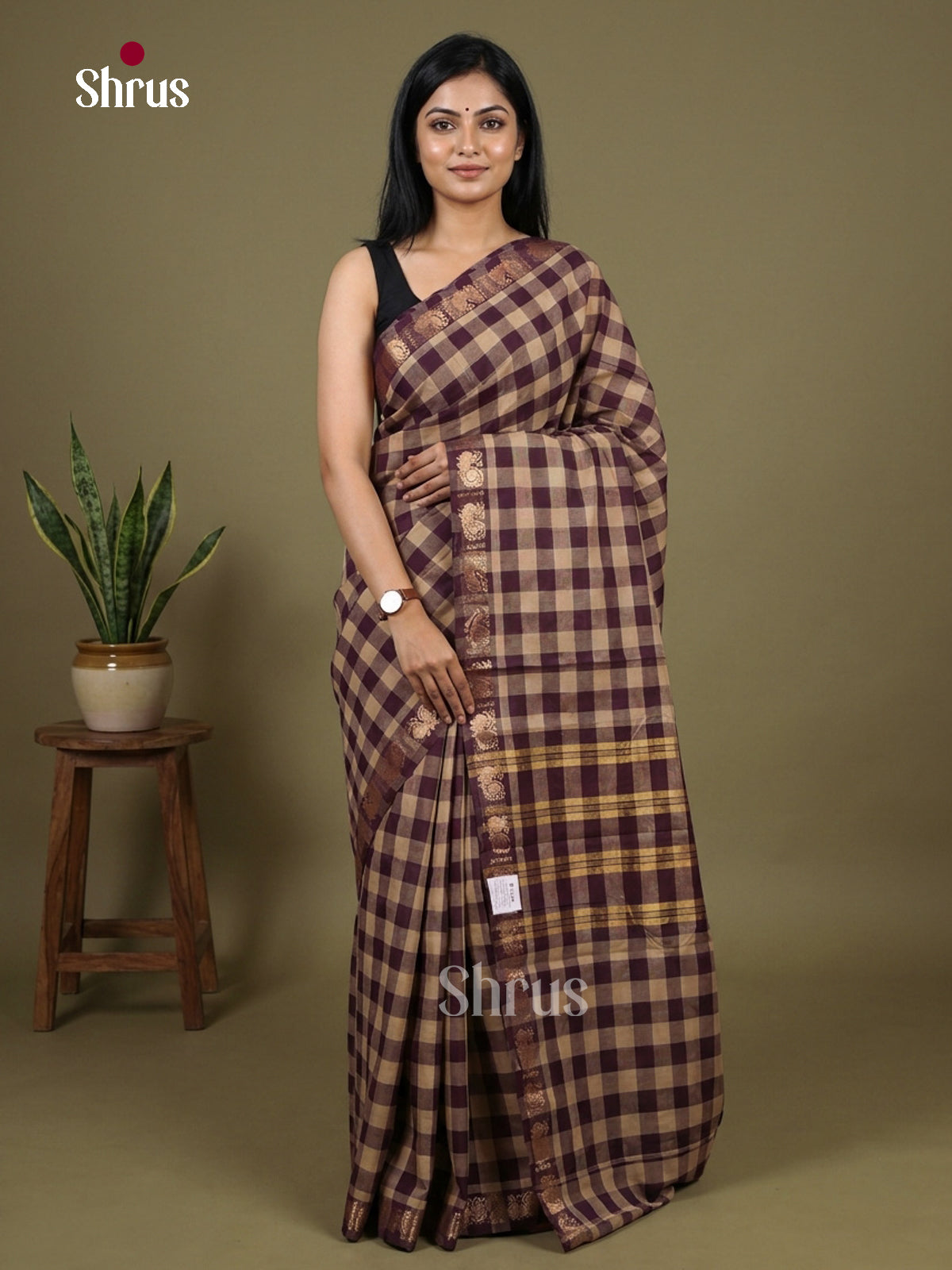 Chettinad Cotton-Without Blouse Saree - EBS18195