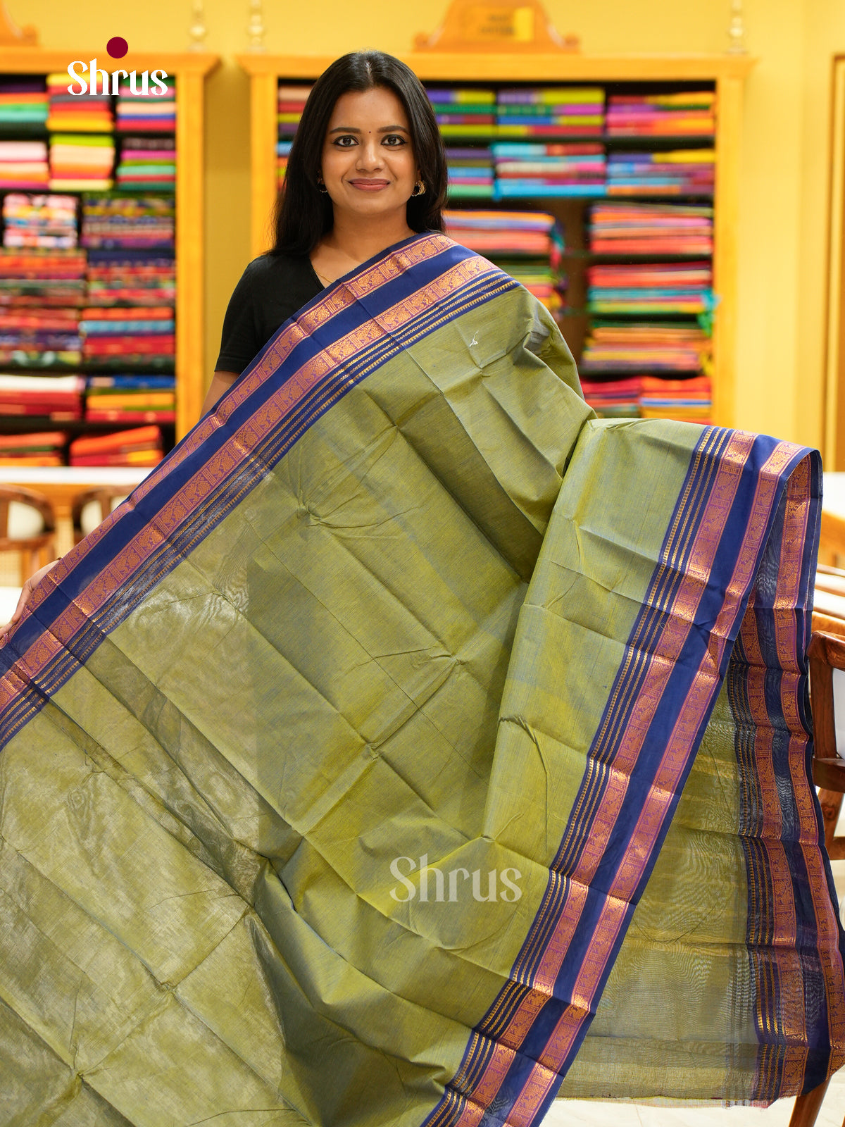 Chettinad Cotton-Without Blouse Saree - EBS18252
