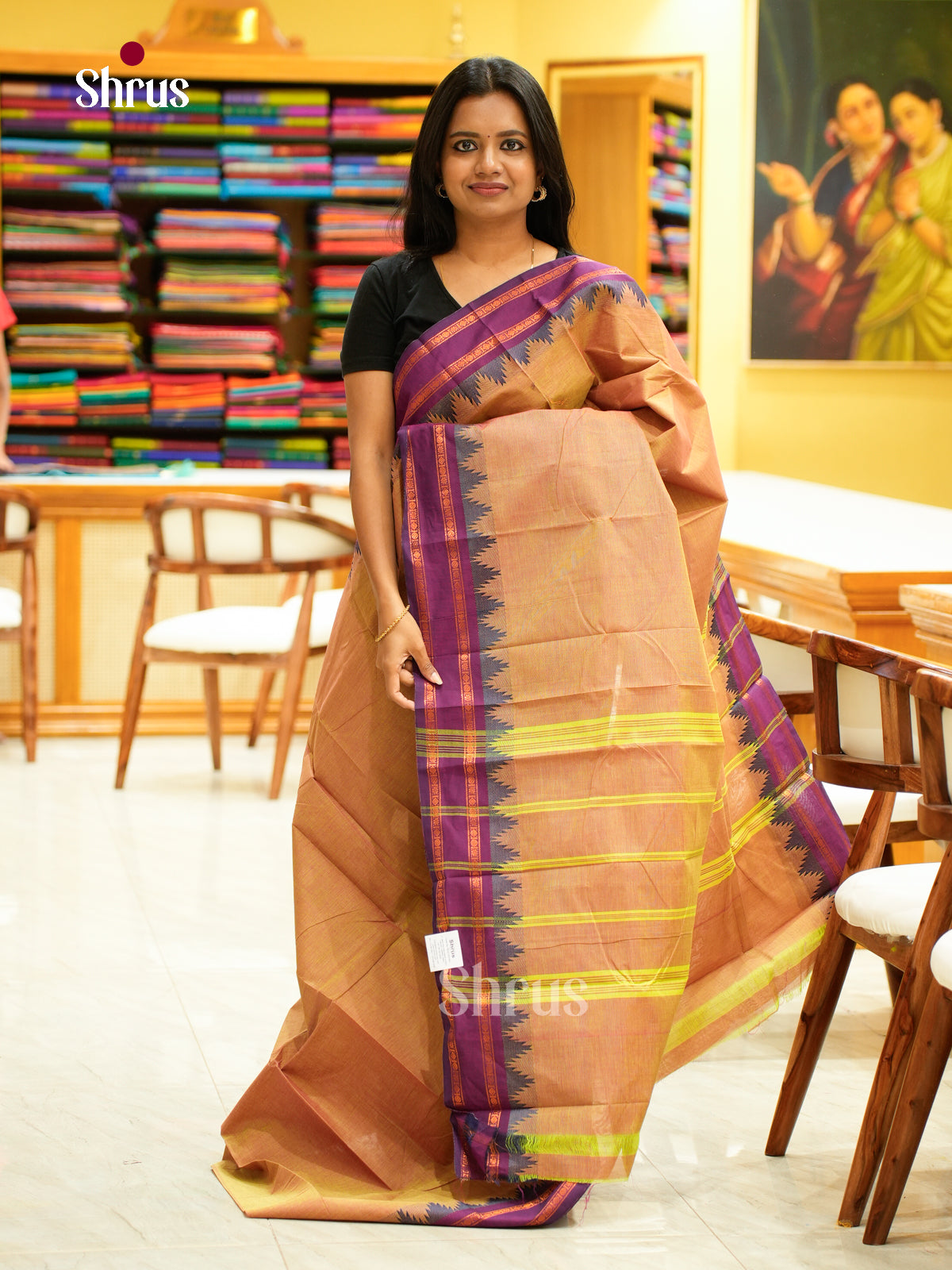 Chettinad Cotton-Without Blouse Saree - EBS18282