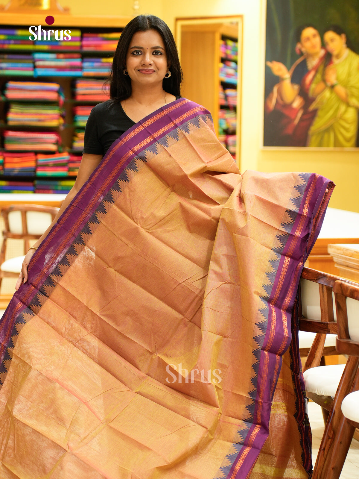 Chettinad Cotton-Without Blouse Saree - EBS18282