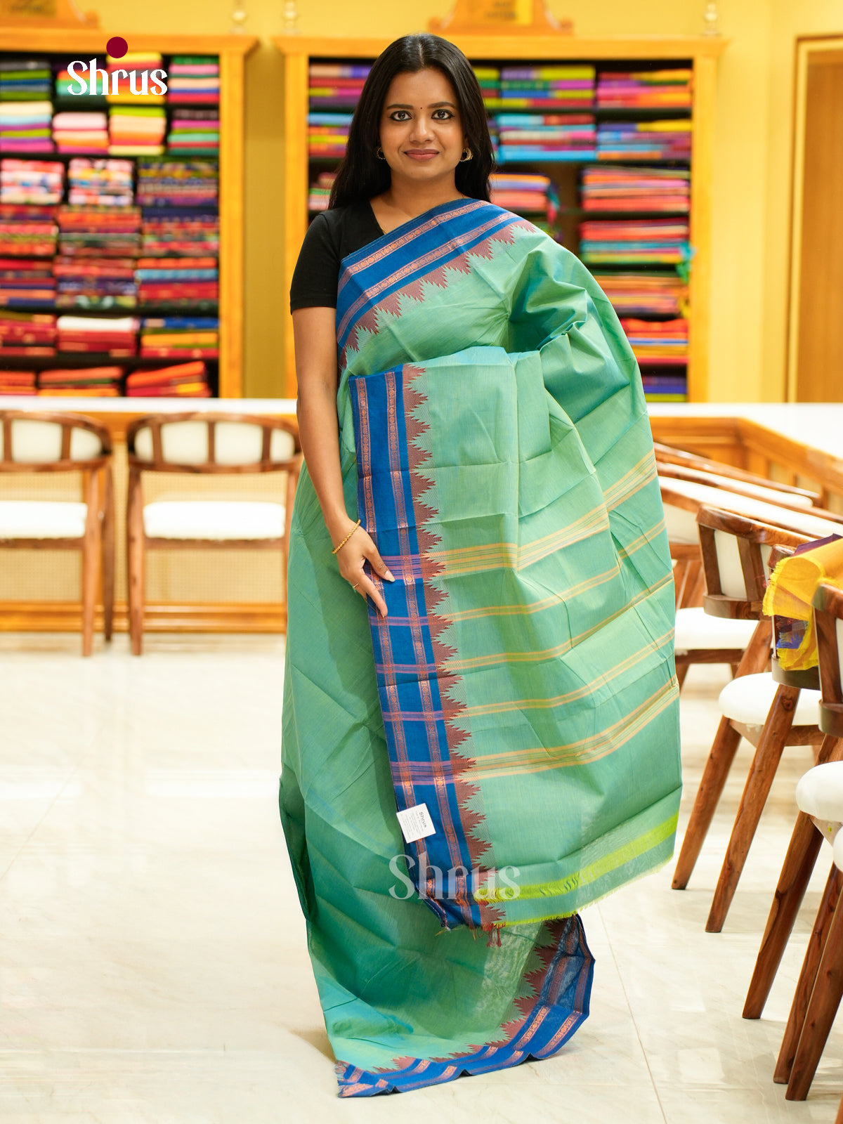 Chettinad Cotton-Without Blouse Saree - EBS18298