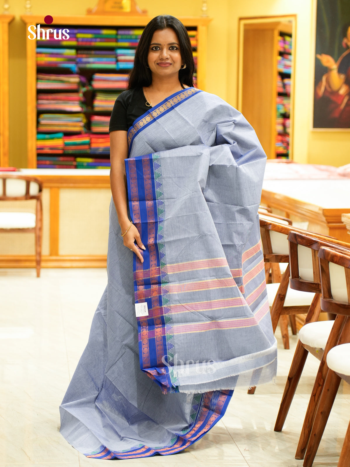 Chettinad Cotton-Without Blouse Saree - EBS18308