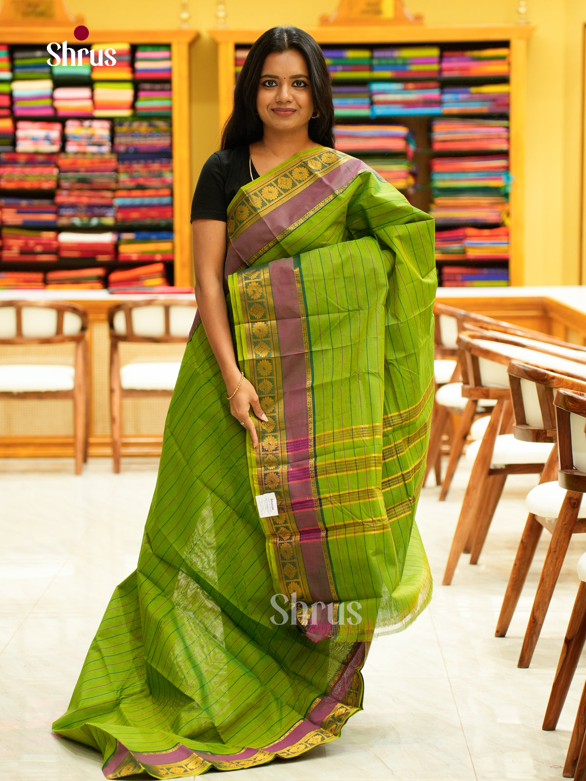 Chettinad Cotton-Without Blouse Saree - EBS18324