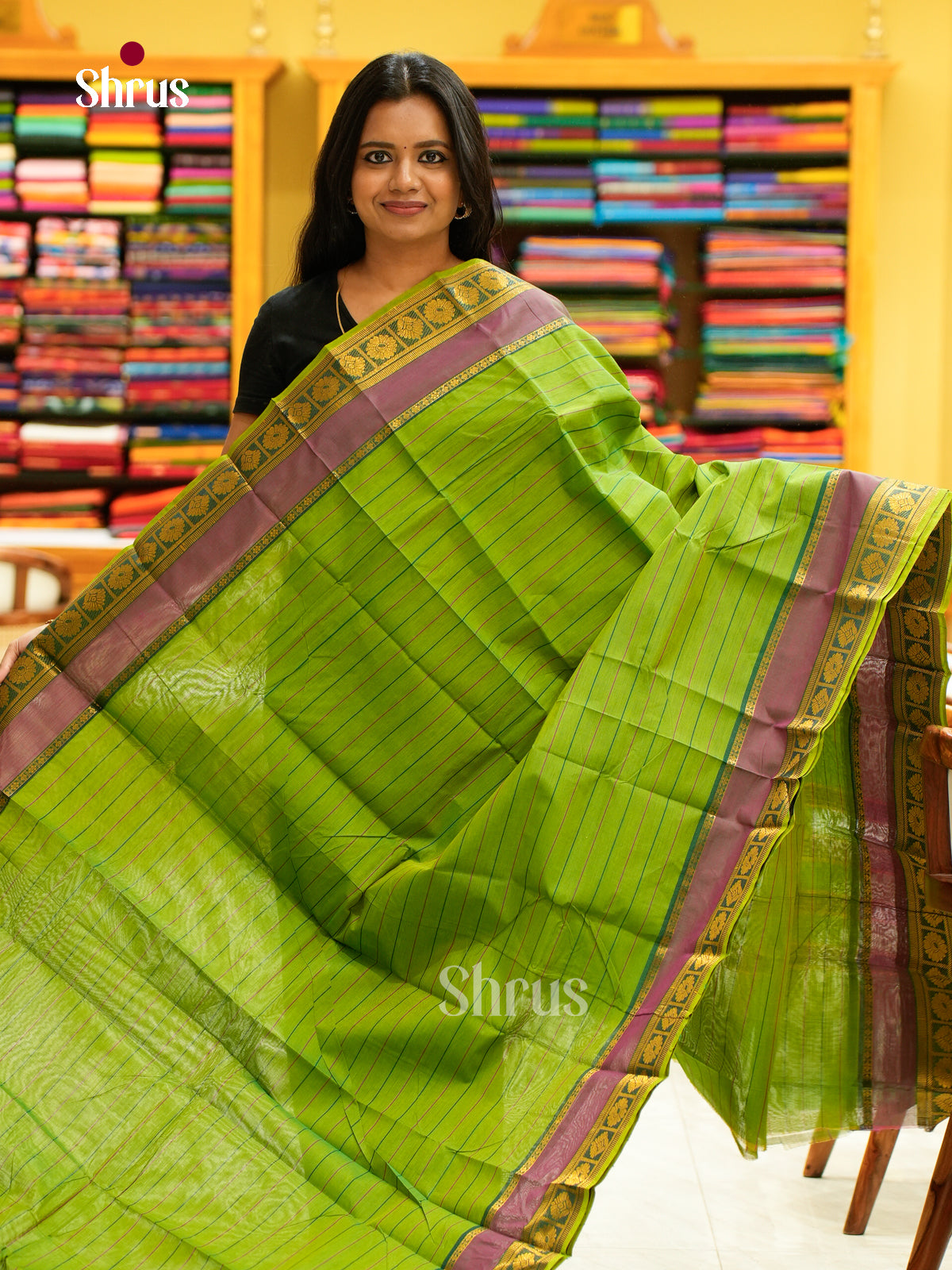 Chettinad Cotton-Without Blouse Saree - EBS18324