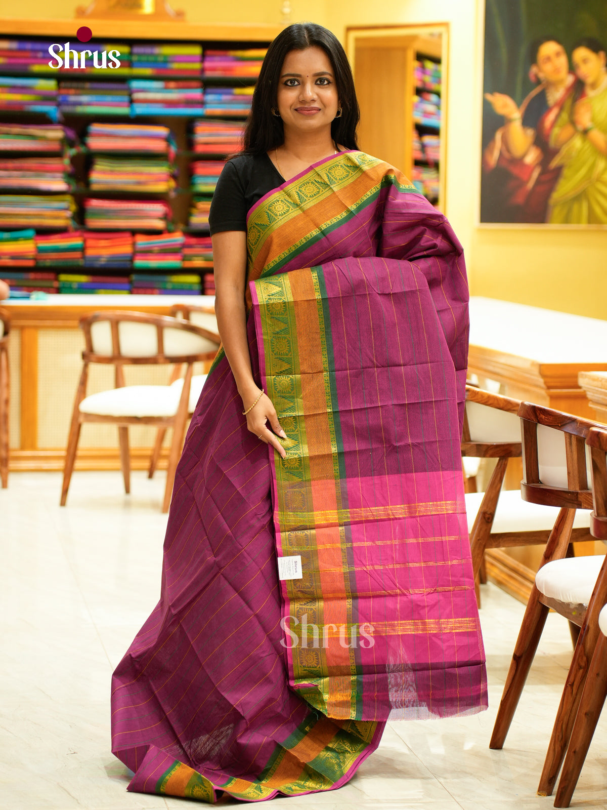 Chettinad Cotton-Without Blouse Saree - EBS18329