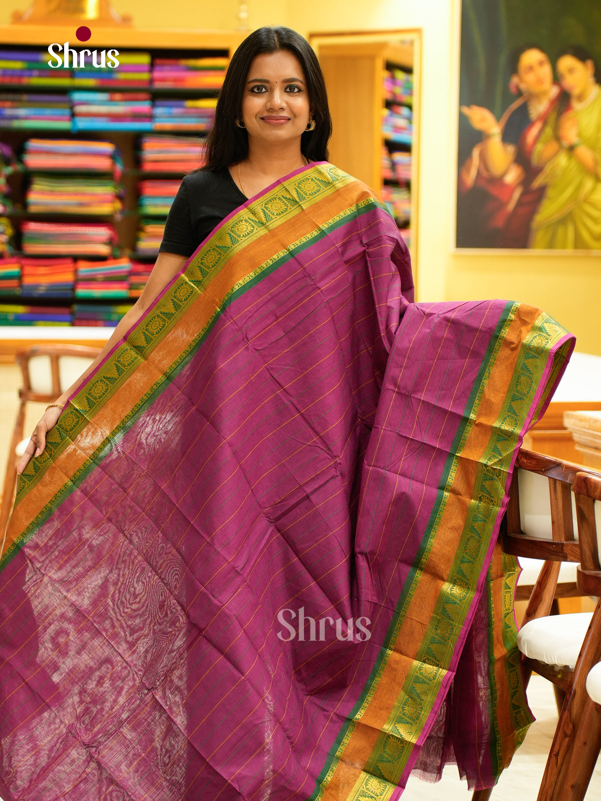 Chettinad Cotton-Without Blouse Saree - EBS18329
