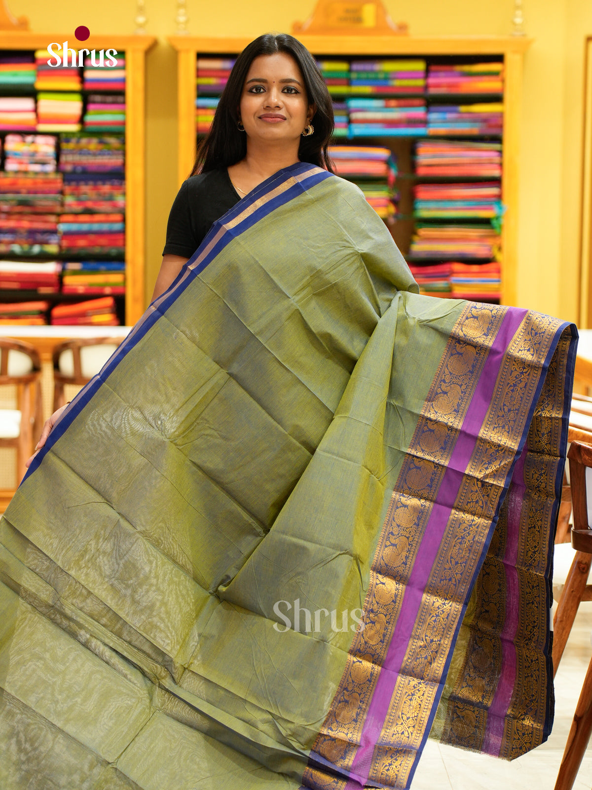 Chettinad Cotton-Without Blouse Saree - EBS18358