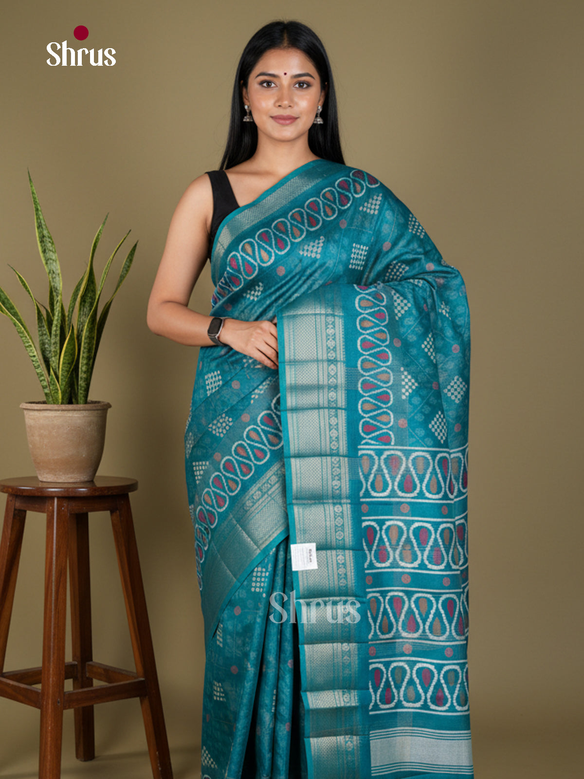 Semi Crepe Saree - EBS18399 - Shop on Shrus.com