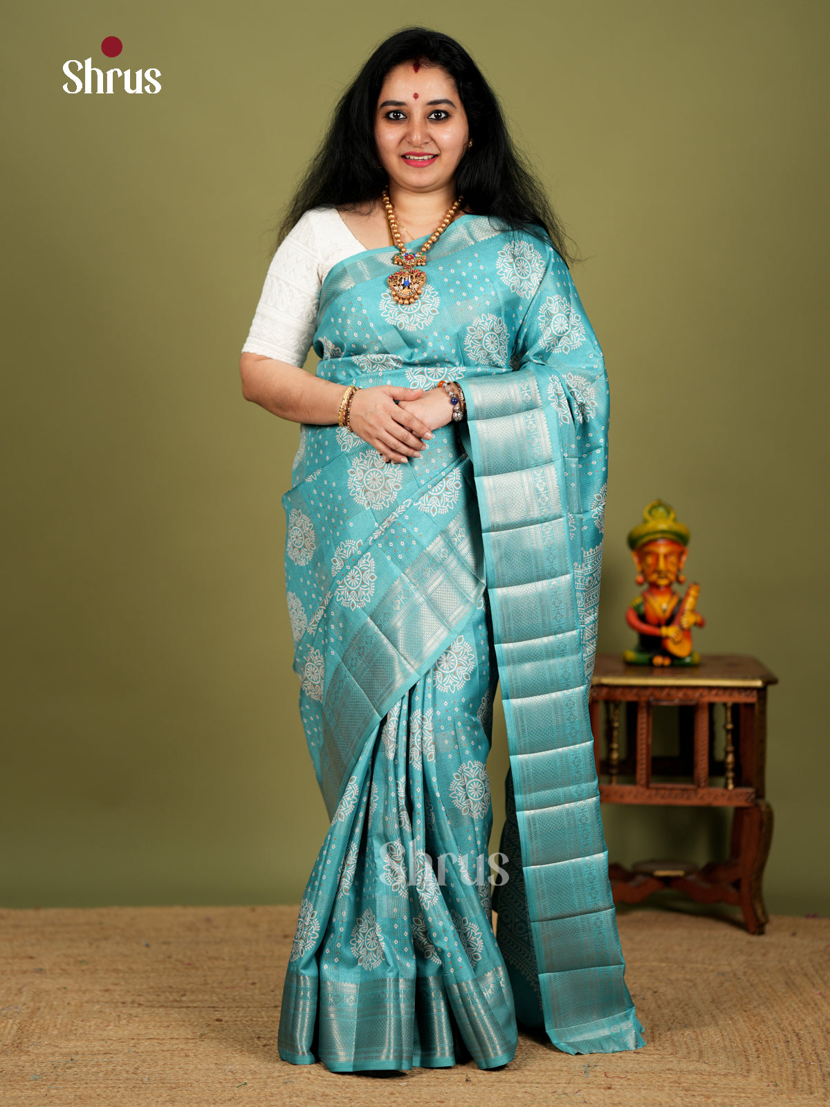 EBS18401 - Semi Crepe Saree - Shop on Shrus.com