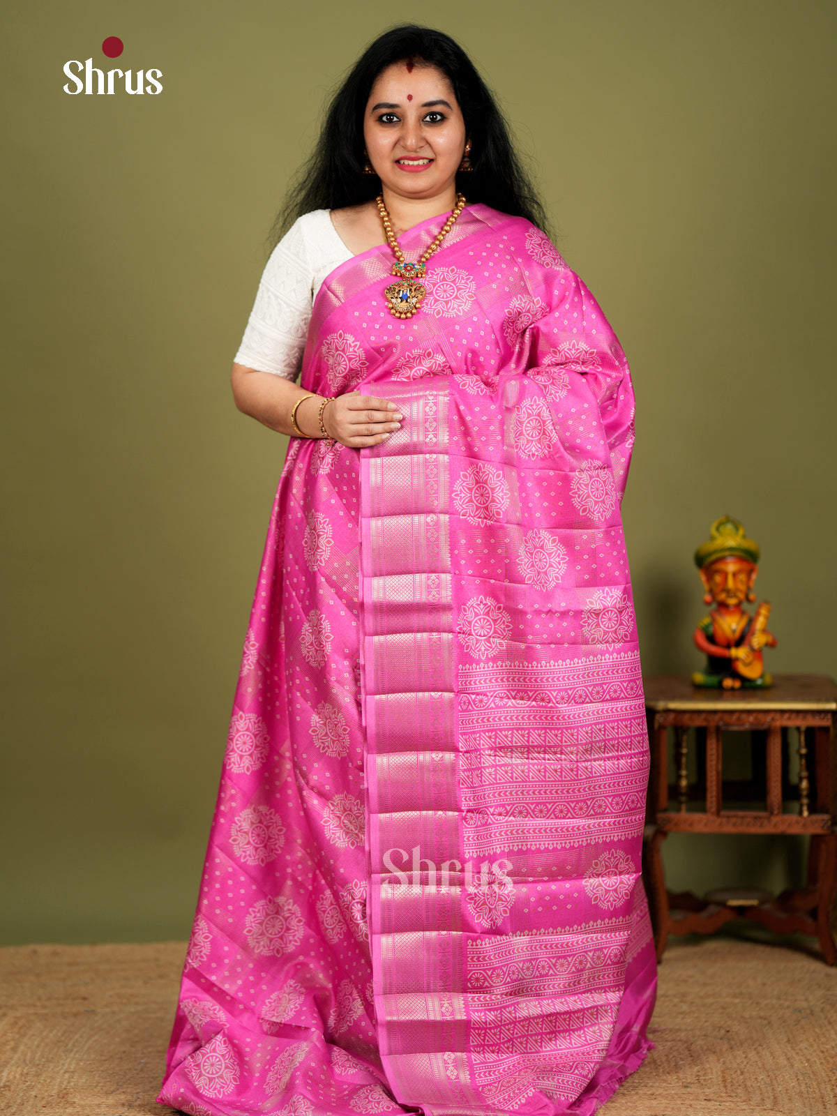 EBS18405 - Semi Crepe Saree - Shop on Shrus.com