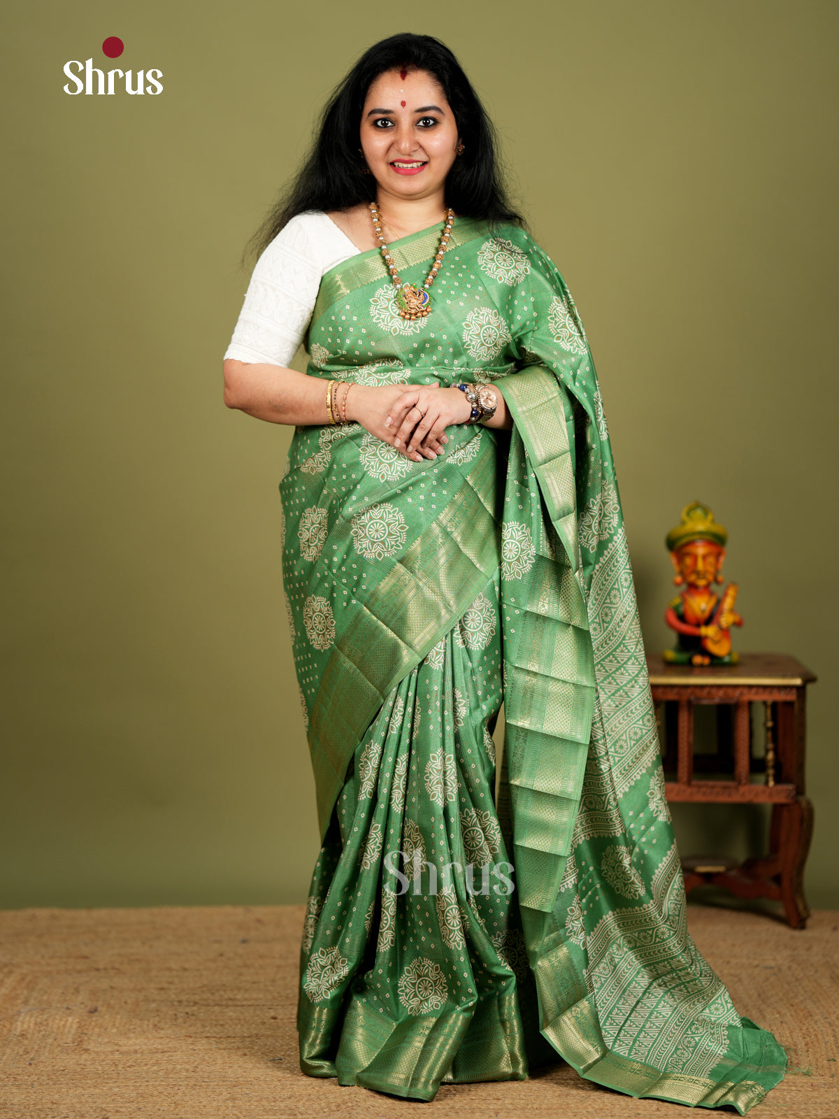 EBS18407 - Semi Crepe Saree - Shop on Shrus.com