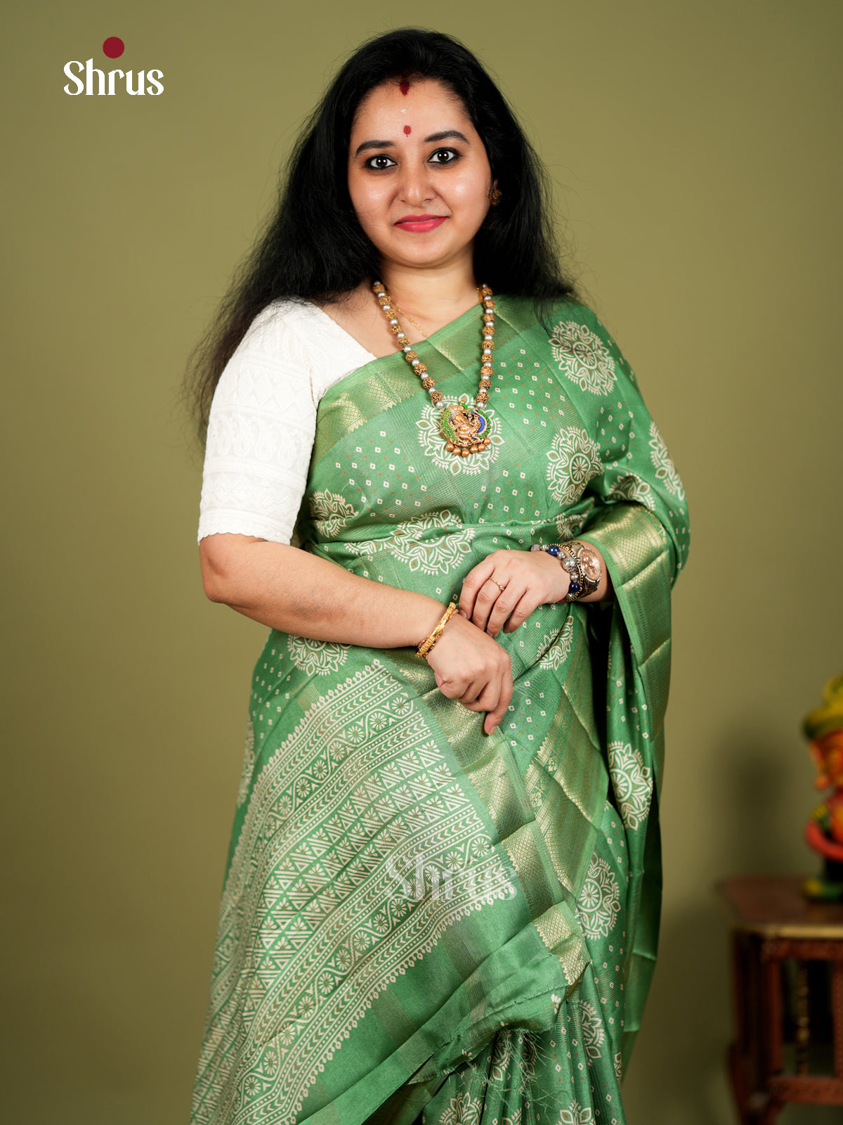 EBS18407 - Semi Crepe Saree - Shop on Shrus.com