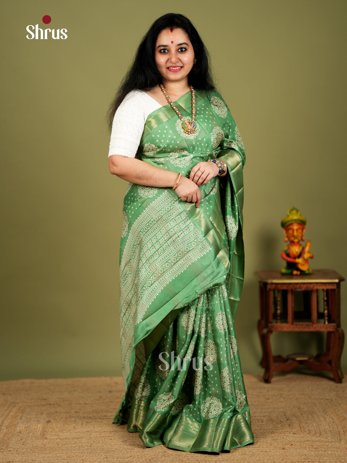 EBS18407 - Semi Crepe Saree - Shop on Shrus.com
