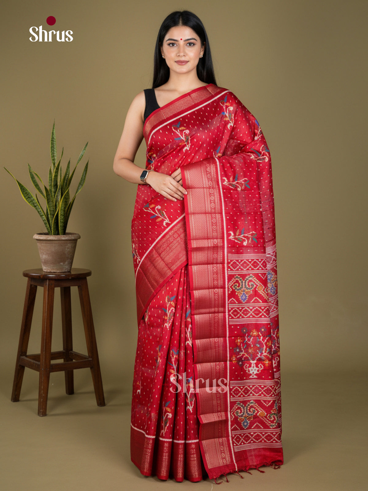 Semi Crepe Saree - EBS18409 - Shop on Shrus.com