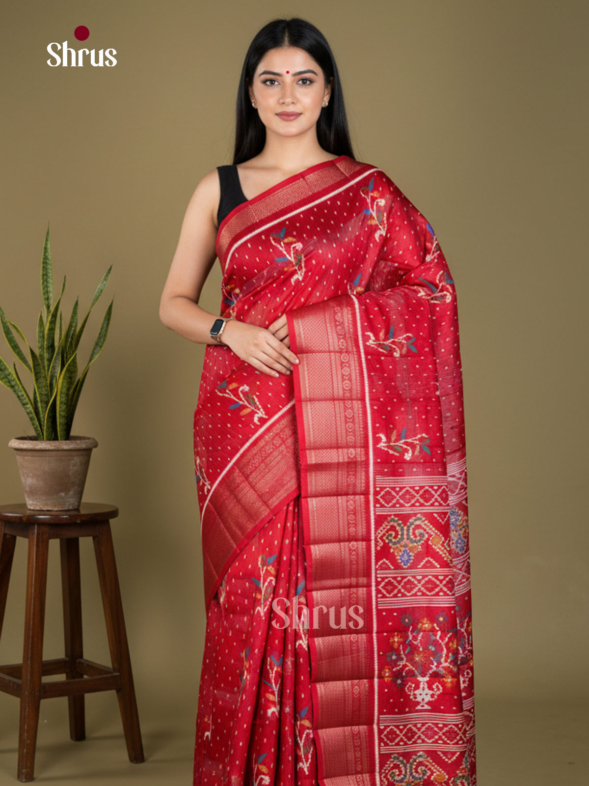 Semi Crepe Saree - EBS18409 - Shop on Shrus.com