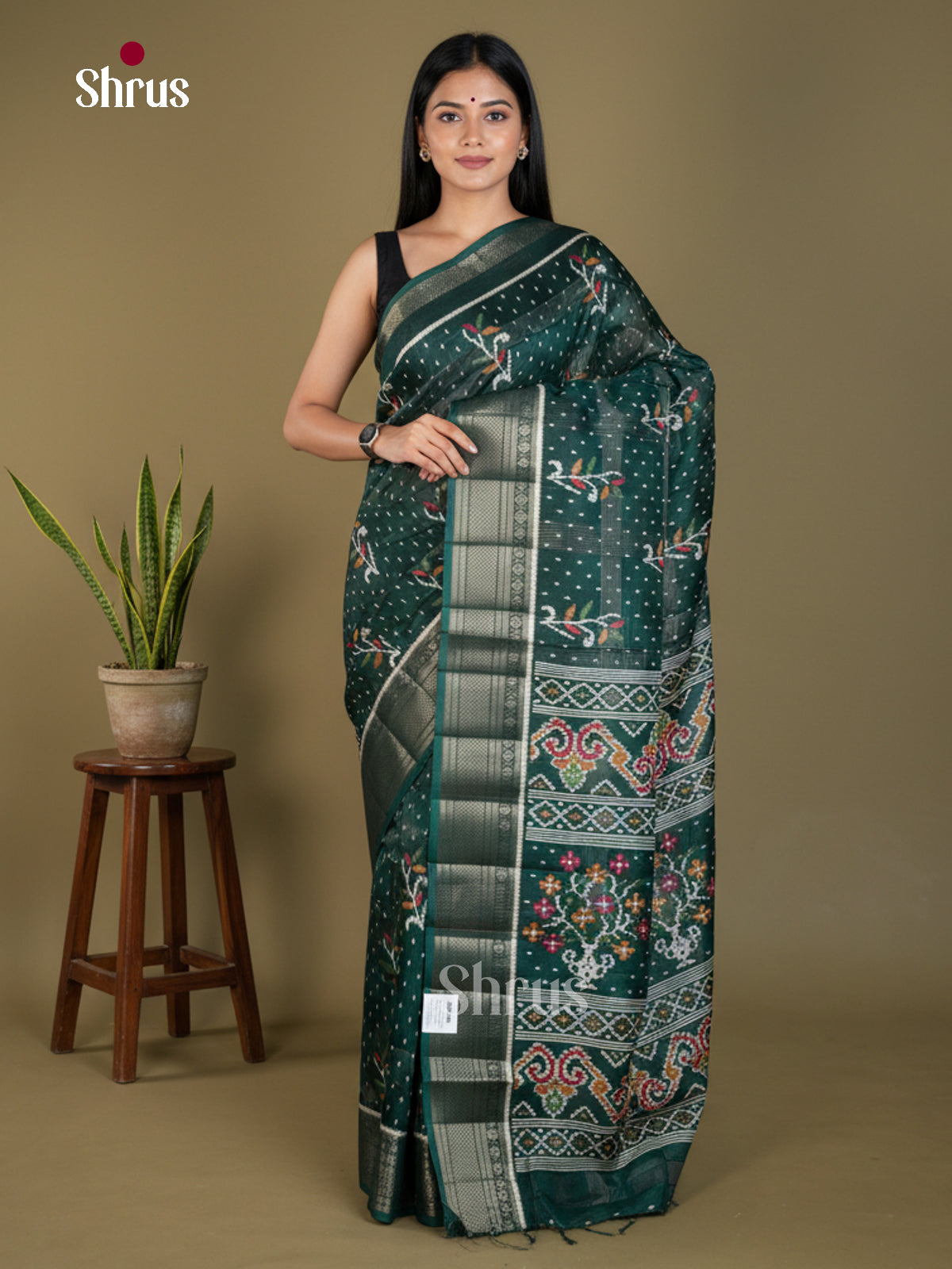 Semi Crepe Saree - EBS18416 - Shop on Shrus.com