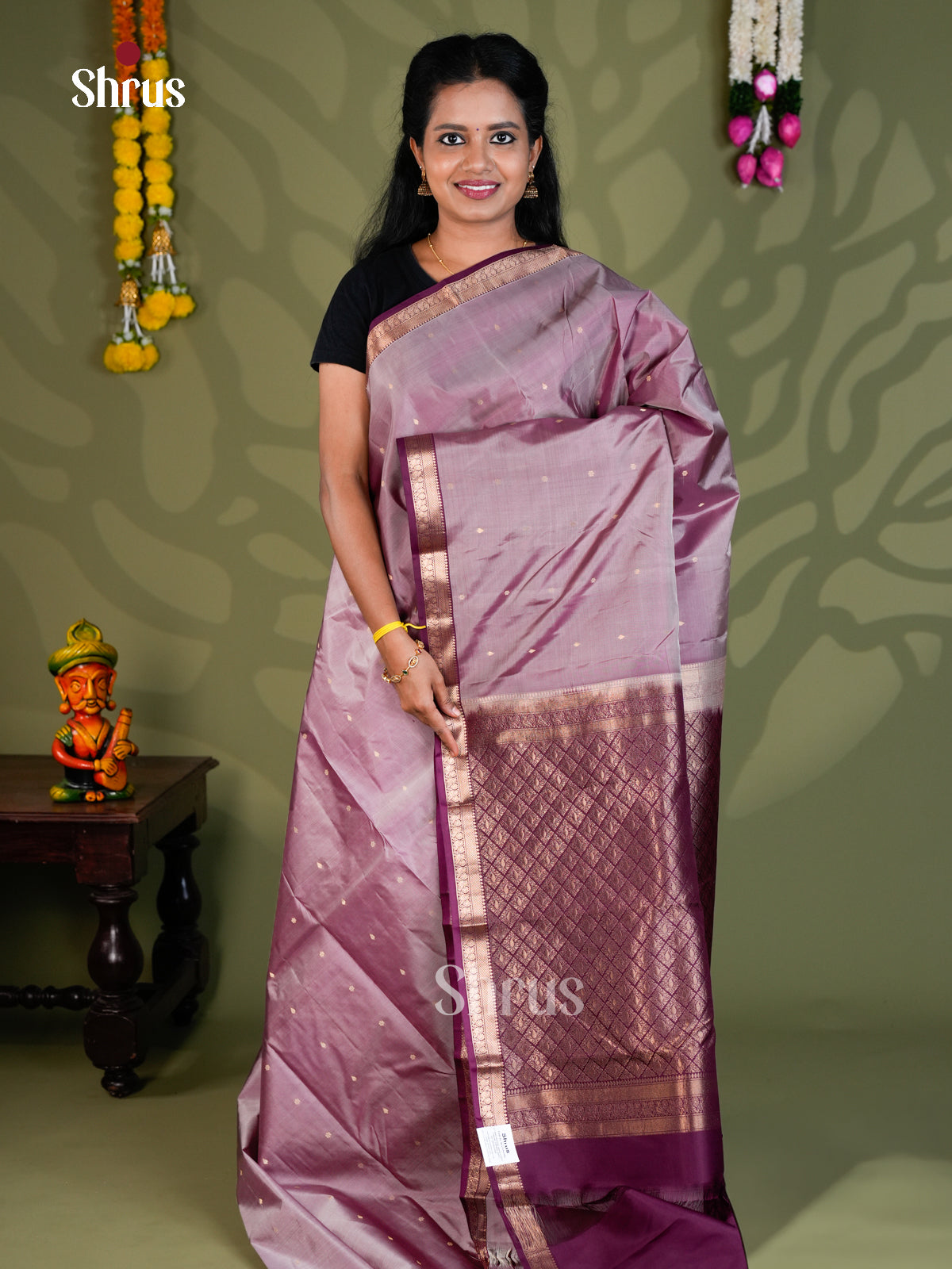 Kanchipuram silk Saree - EBS18426 - Shop on Shrus.com