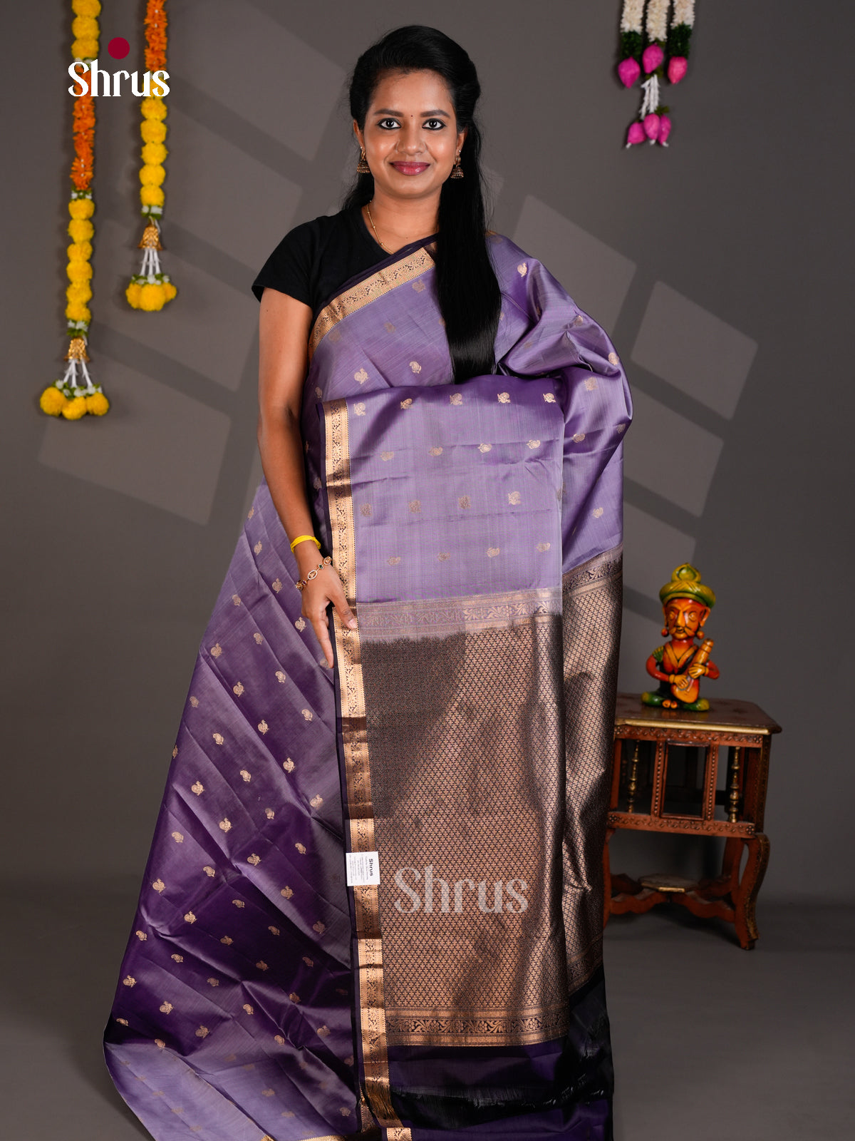 Kanchipuram silk Saree - EBS18428 - Shop on Shrus.com