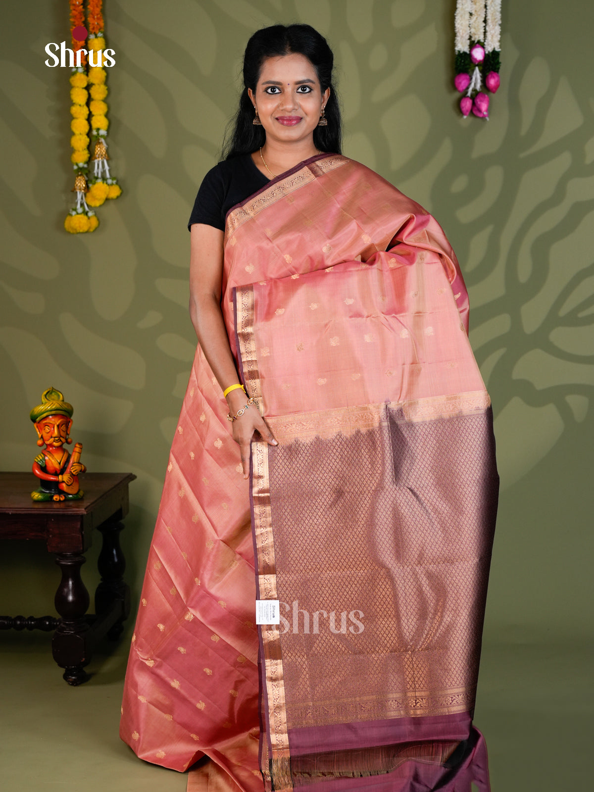 Kanchipuram silk Saree - EBS18429 - Shop on Shrus.com
