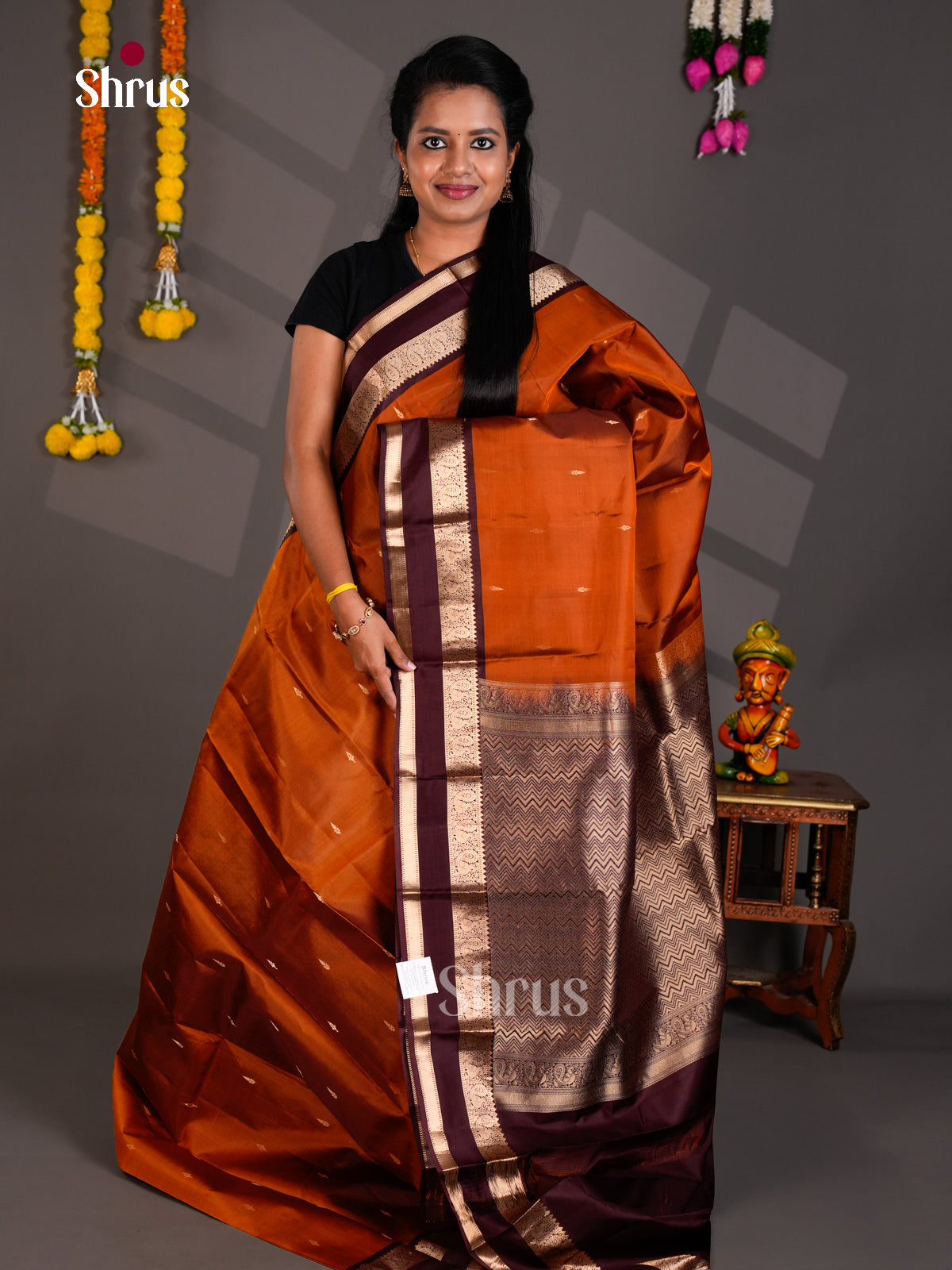 Kanchipuram silk Saree - EBS18434 - Shop on Shrus.com